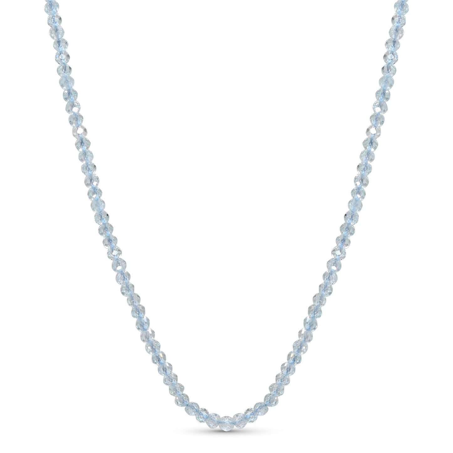 14k Yellow Faceted Round Bead Necklace