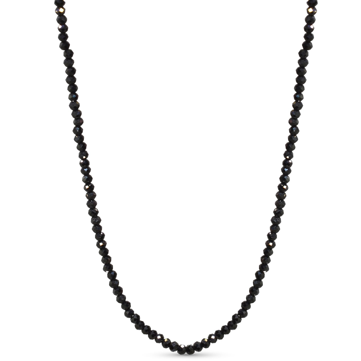 14k Yellow Faceted Round Bead Necklace