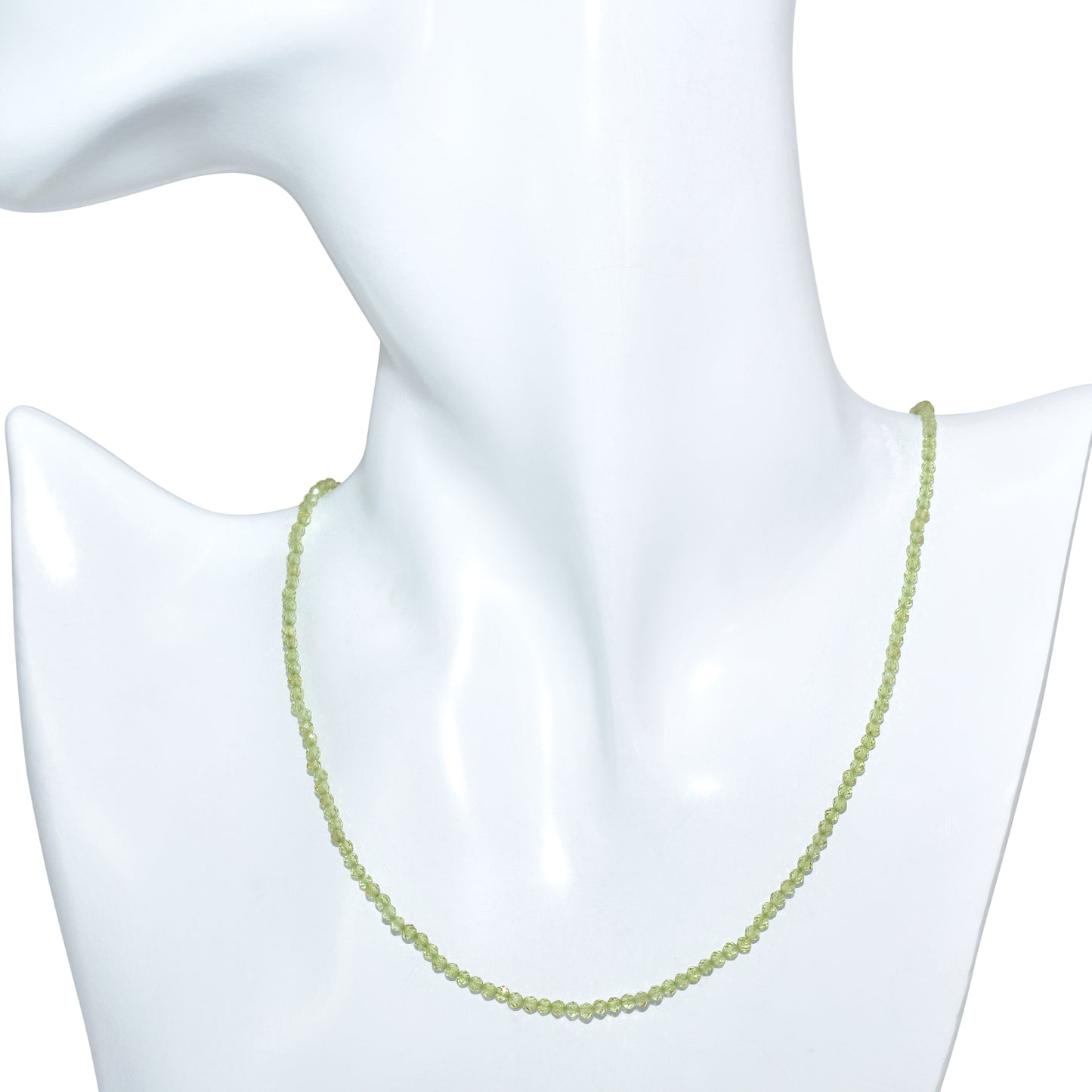 14k Yellow Faceted Round Bead Necklace