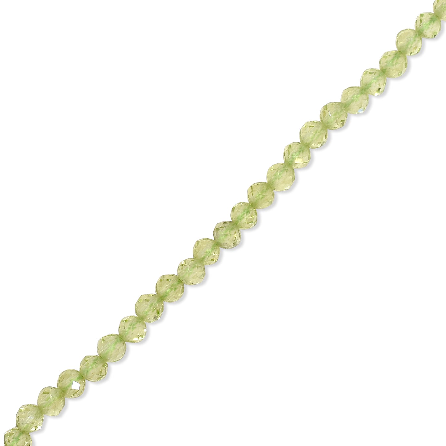 14k Yellow Faceted Round Bead Necklace