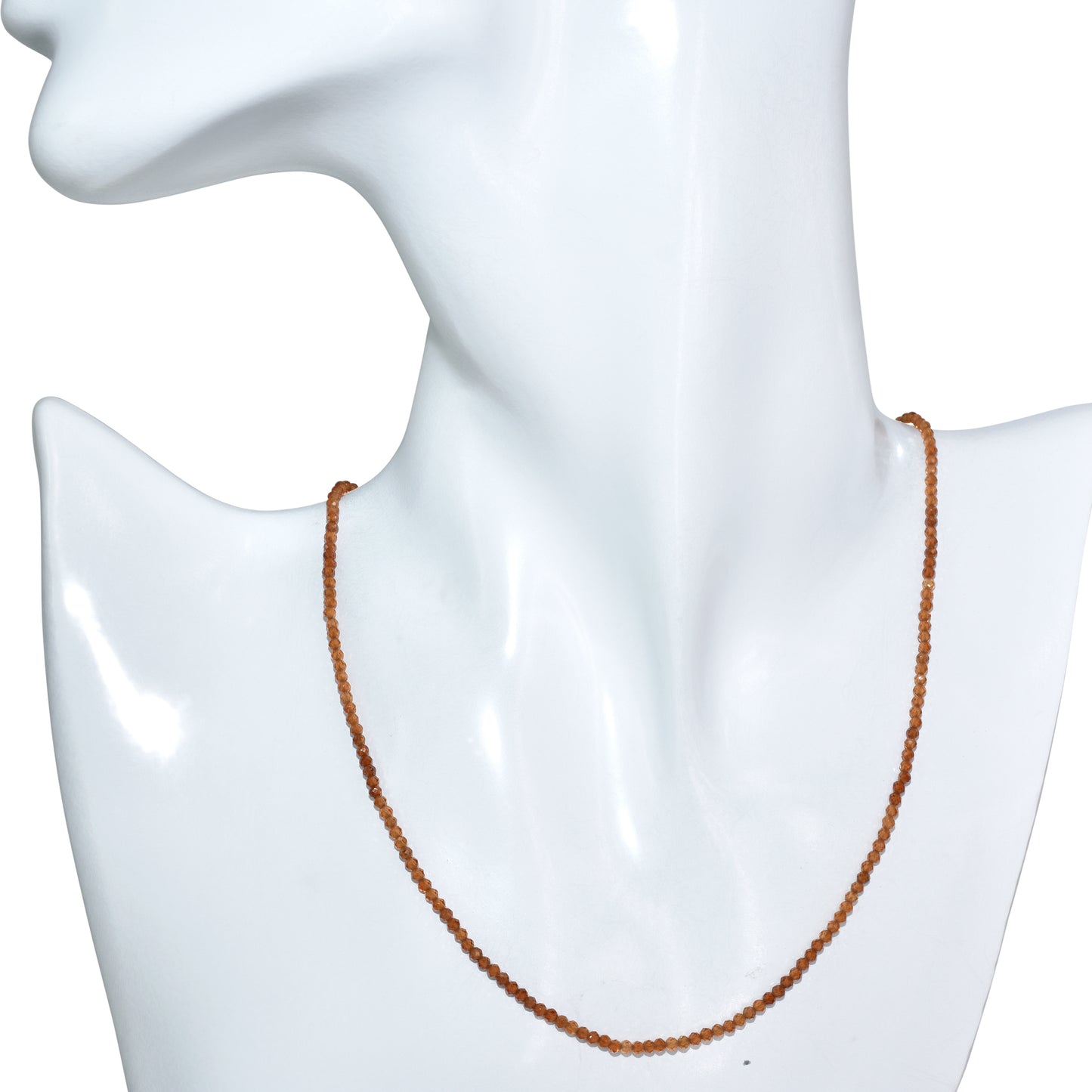 14k Yellow Faceted Round Bead Necklace