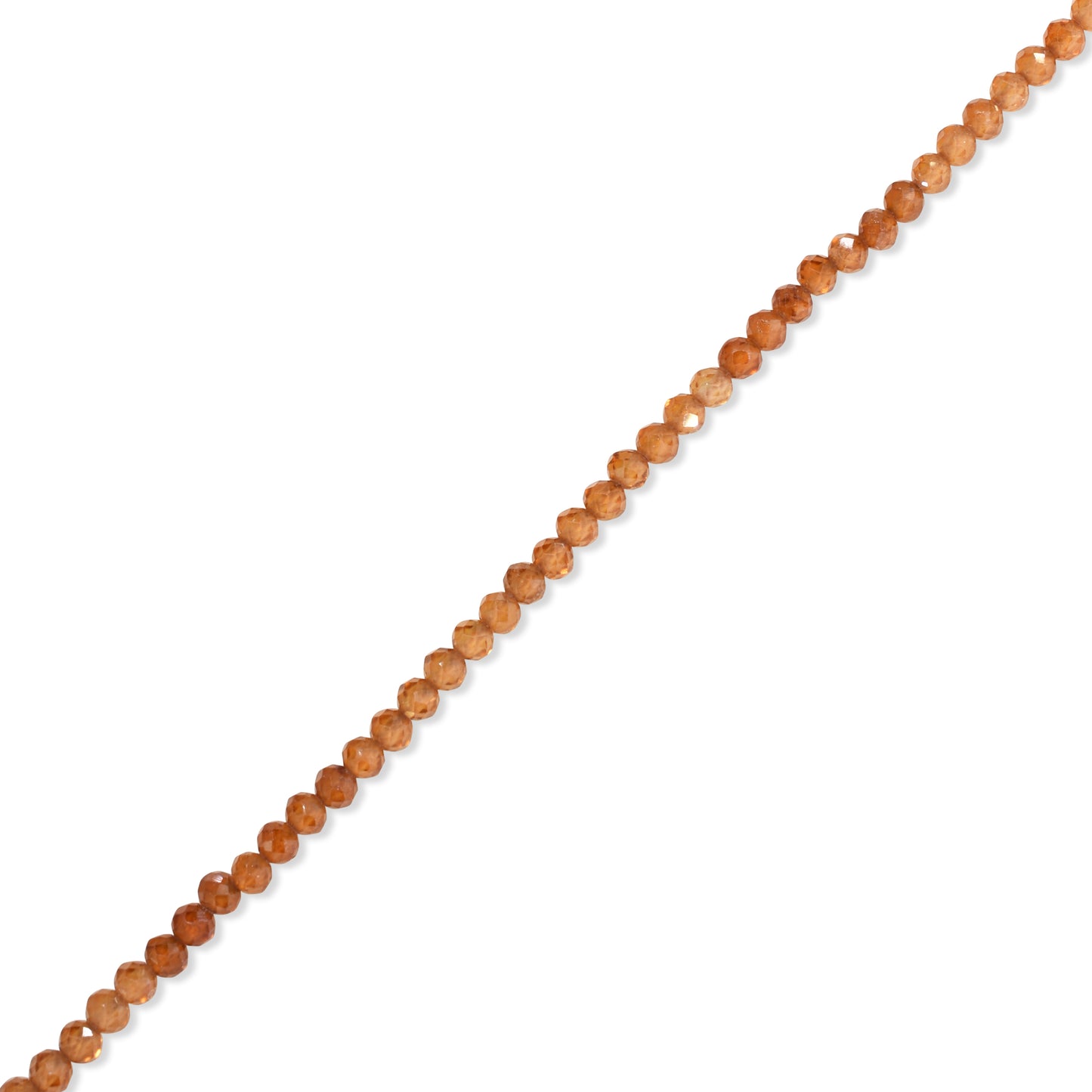 14k Yellow Faceted Round Bead Necklace