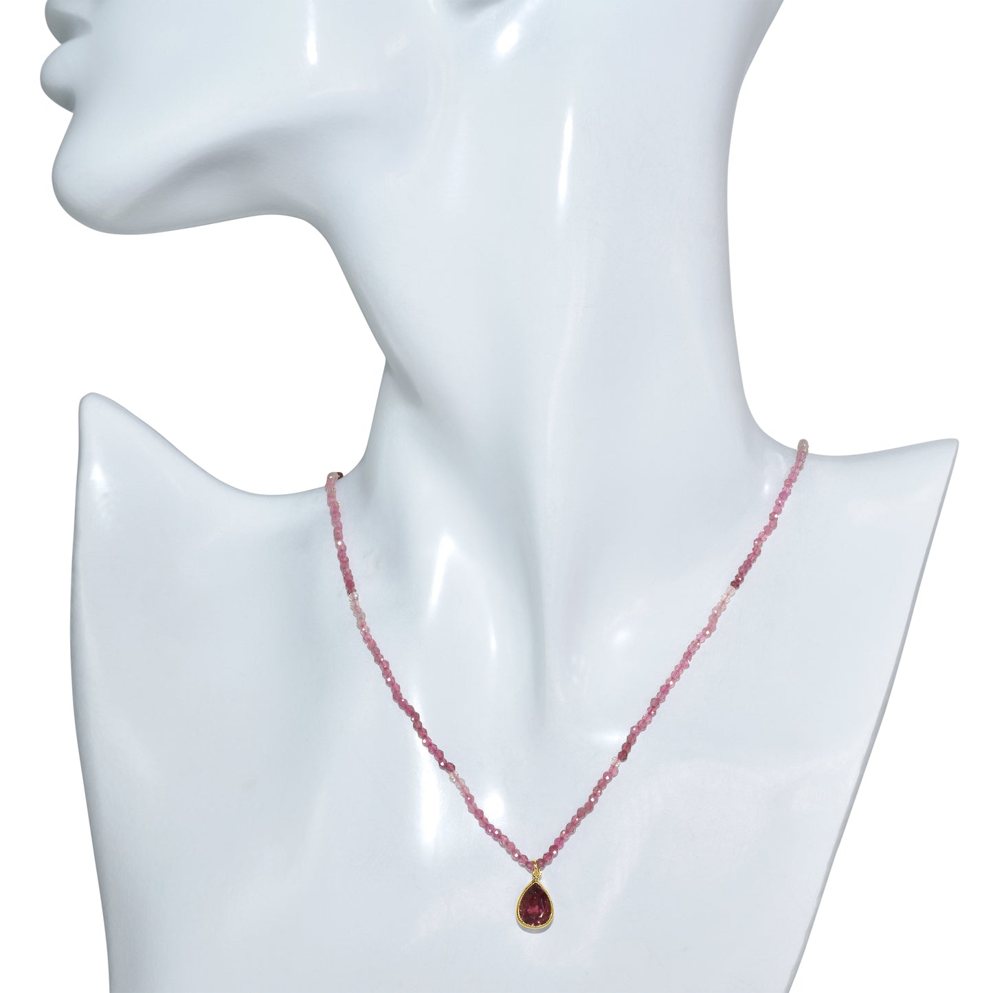 14k Pink Tourmaline with Pendant Necklace