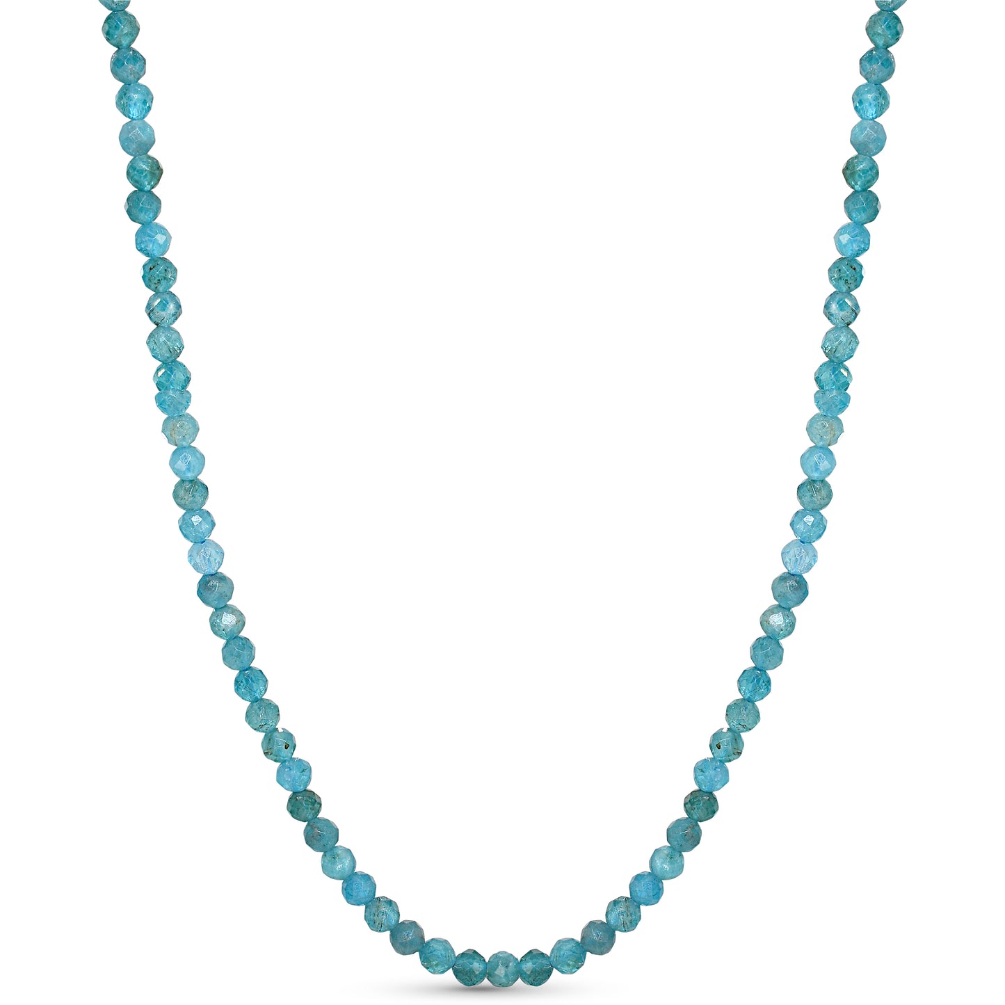 14k Yellow Faceted Round Bead Necklace