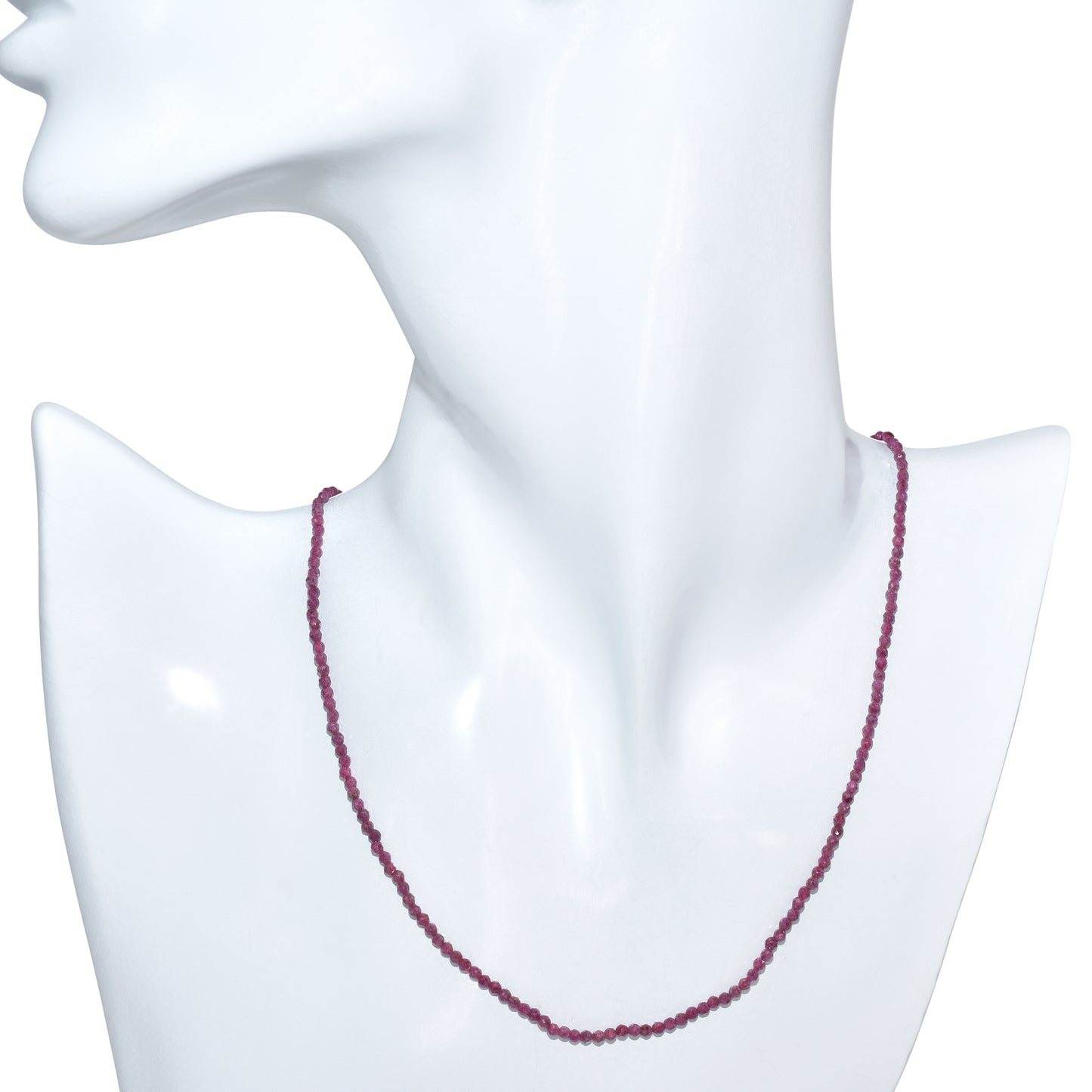 14k Yellow Faceted Round Bead Necklace