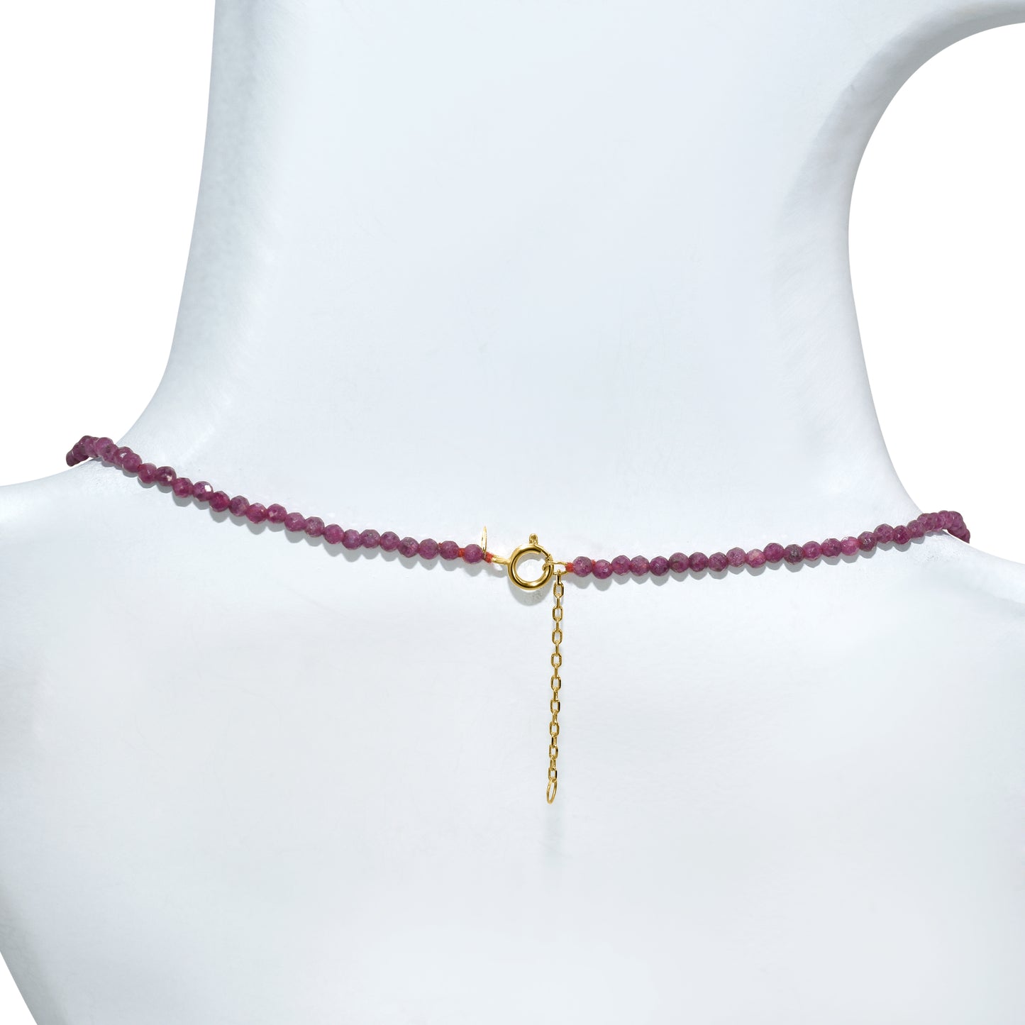 14k Yellow Faceted Round Bead Necklace