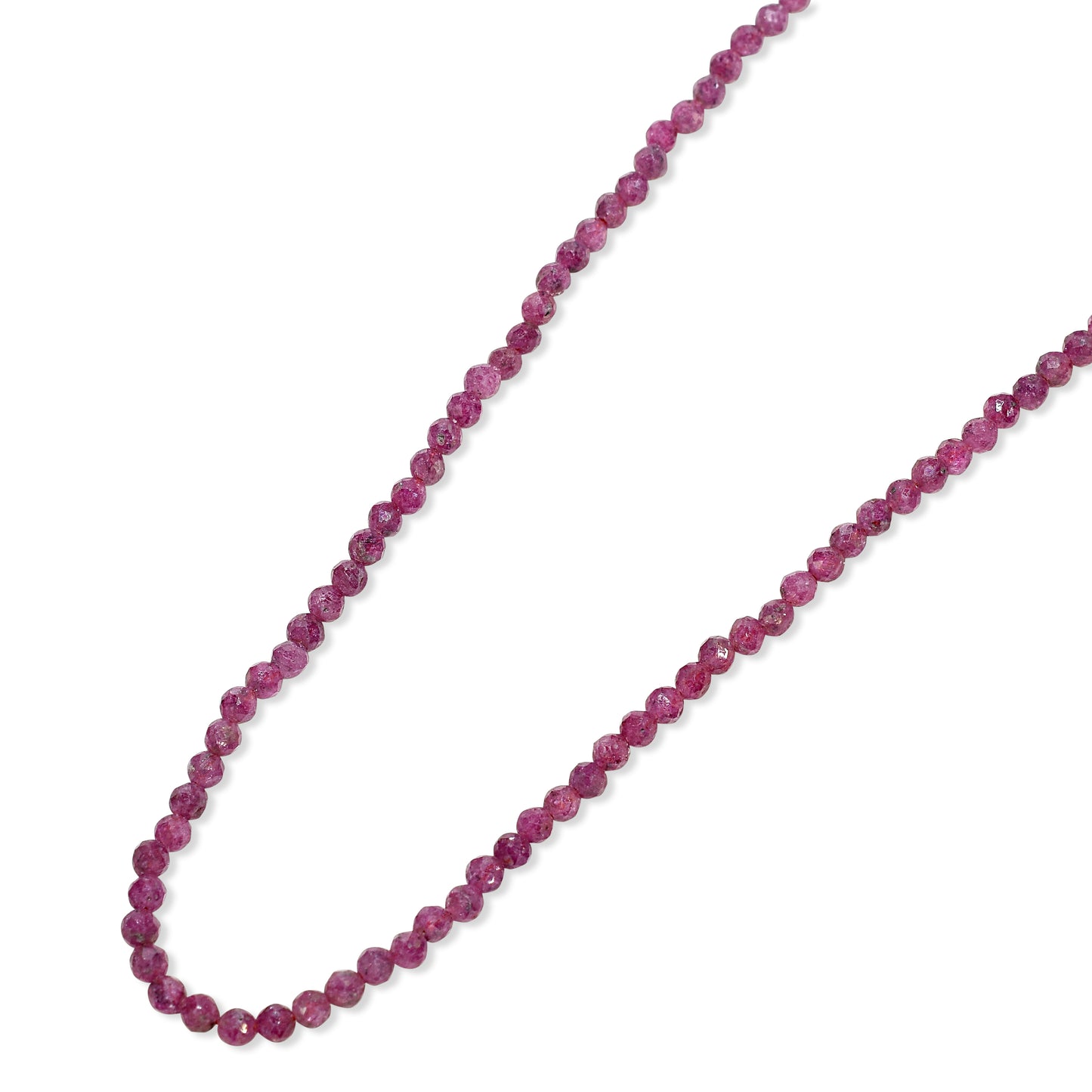 14k Yellow Faceted Round Bead Necklace
