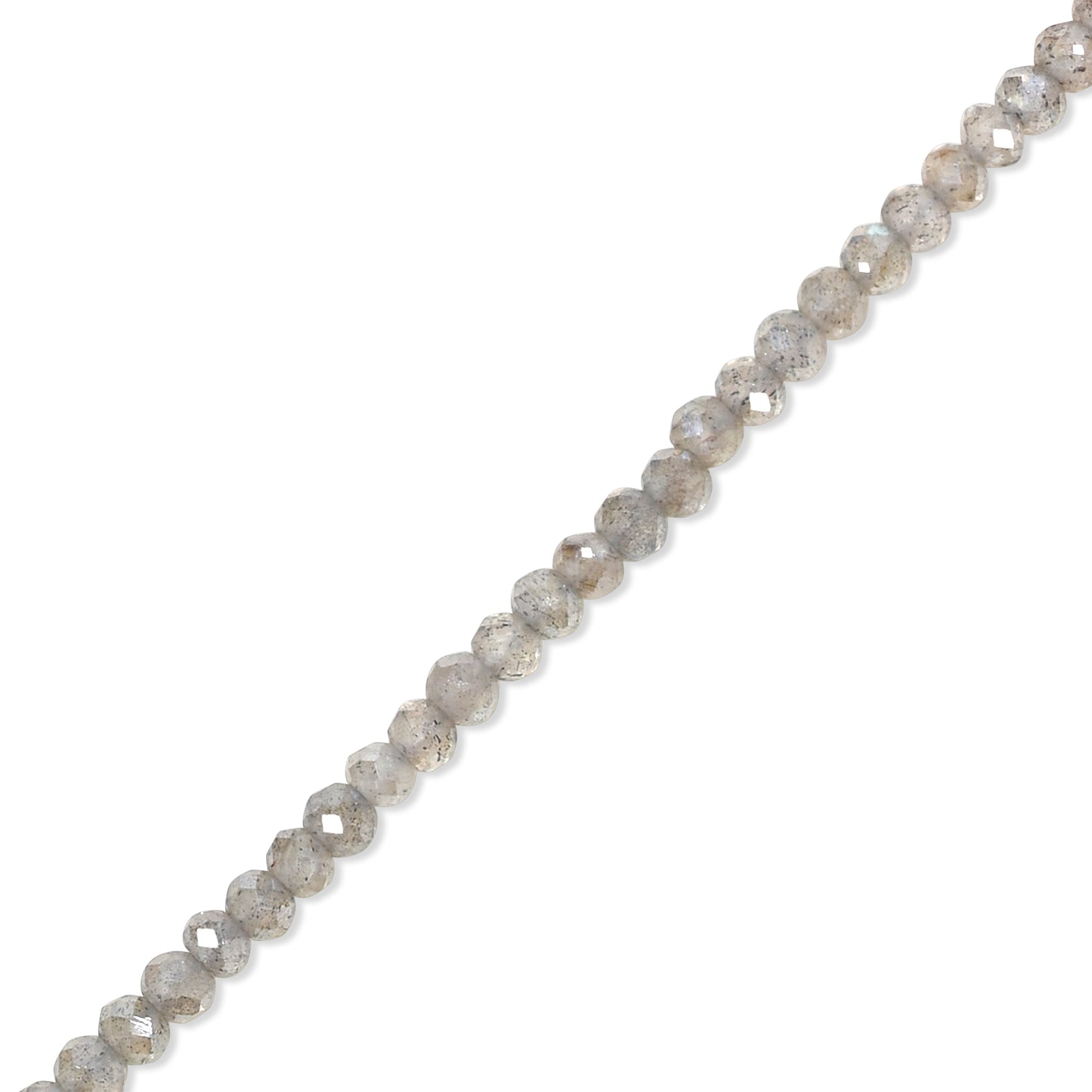 14k Yellow Faceted Round Bead Necklace