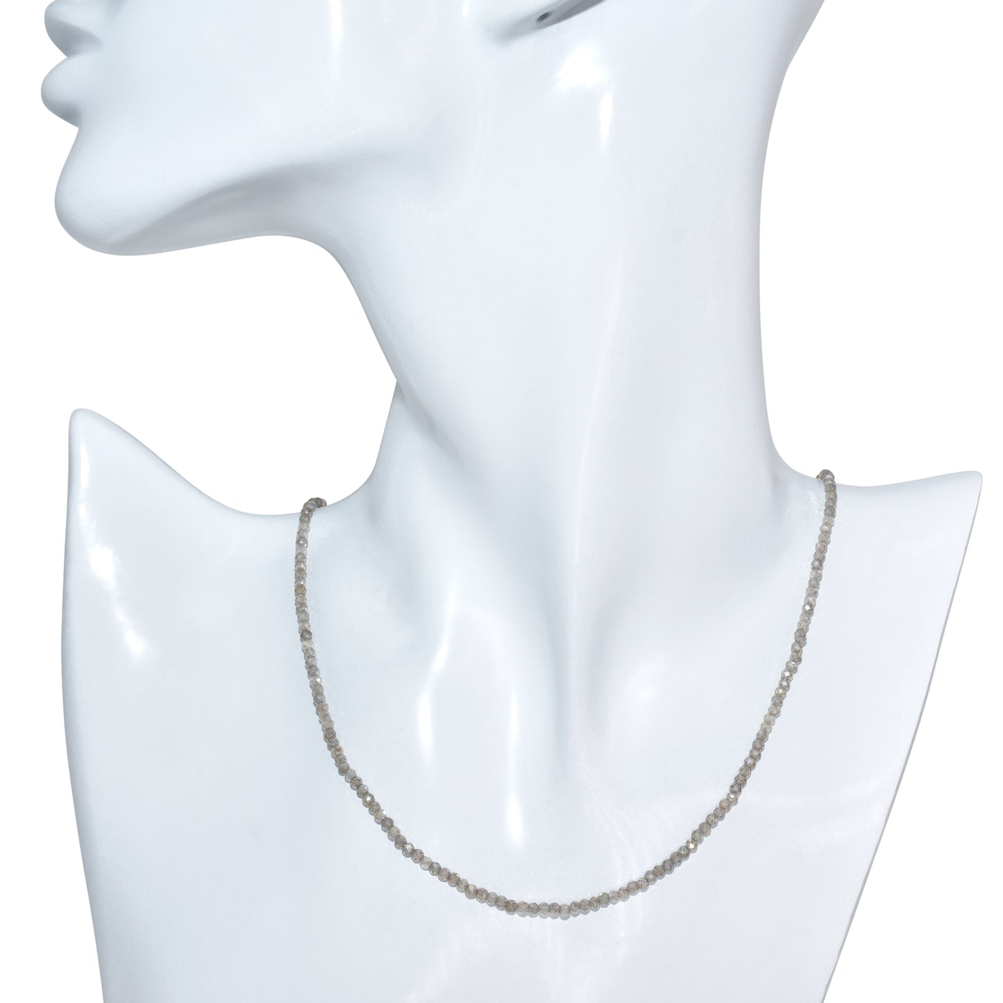 14k Yellow Faceted Round Bead Necklace