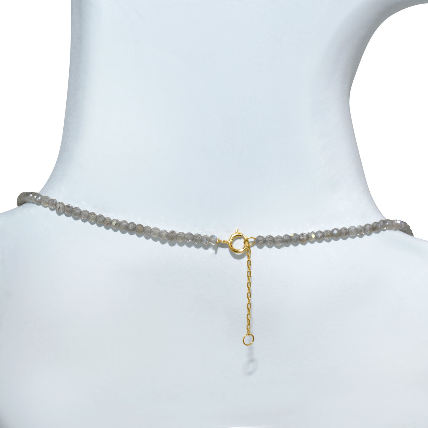 14k Yellow Faceted Round Bead Necklace