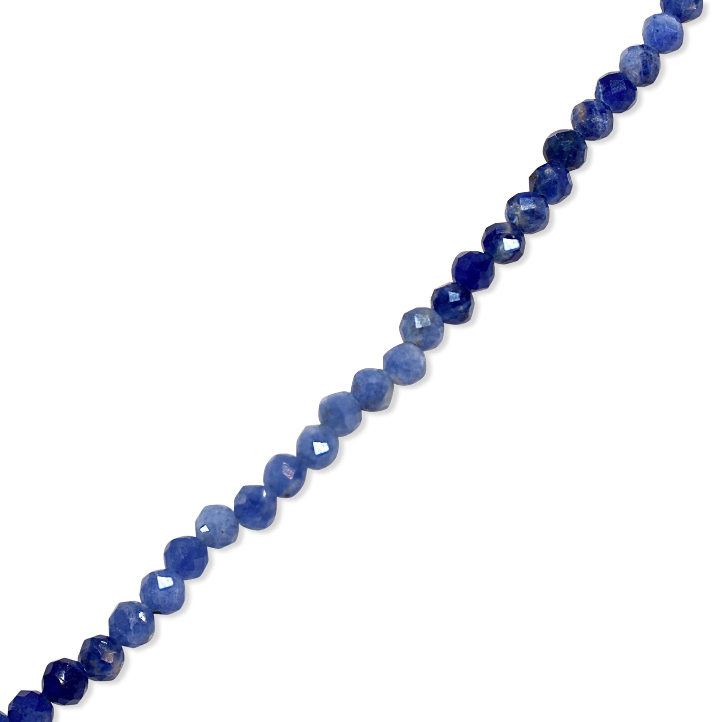 14k Sodalite Faceted Round Bead Necklace