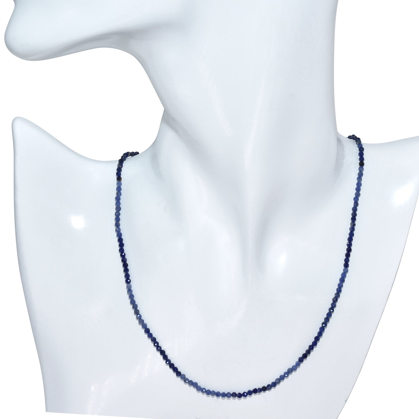 14k Sodalite Faceted Round Bead Necklace