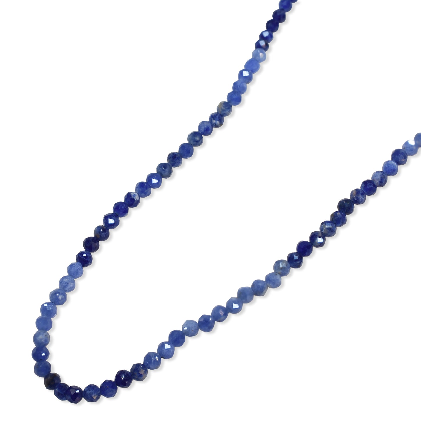 14k Sodalite Faceted Round Bead Necklace