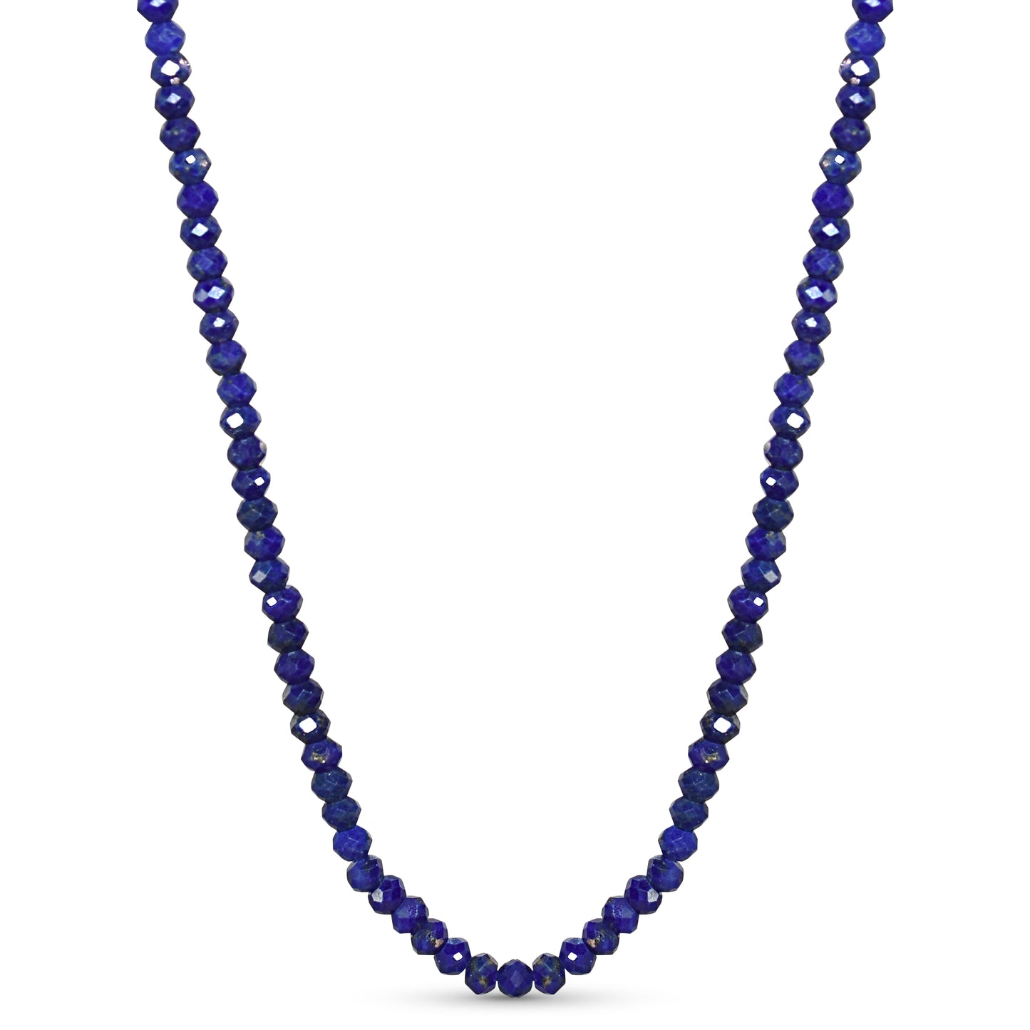 14k Yellow Faceted Round Bead Necklace