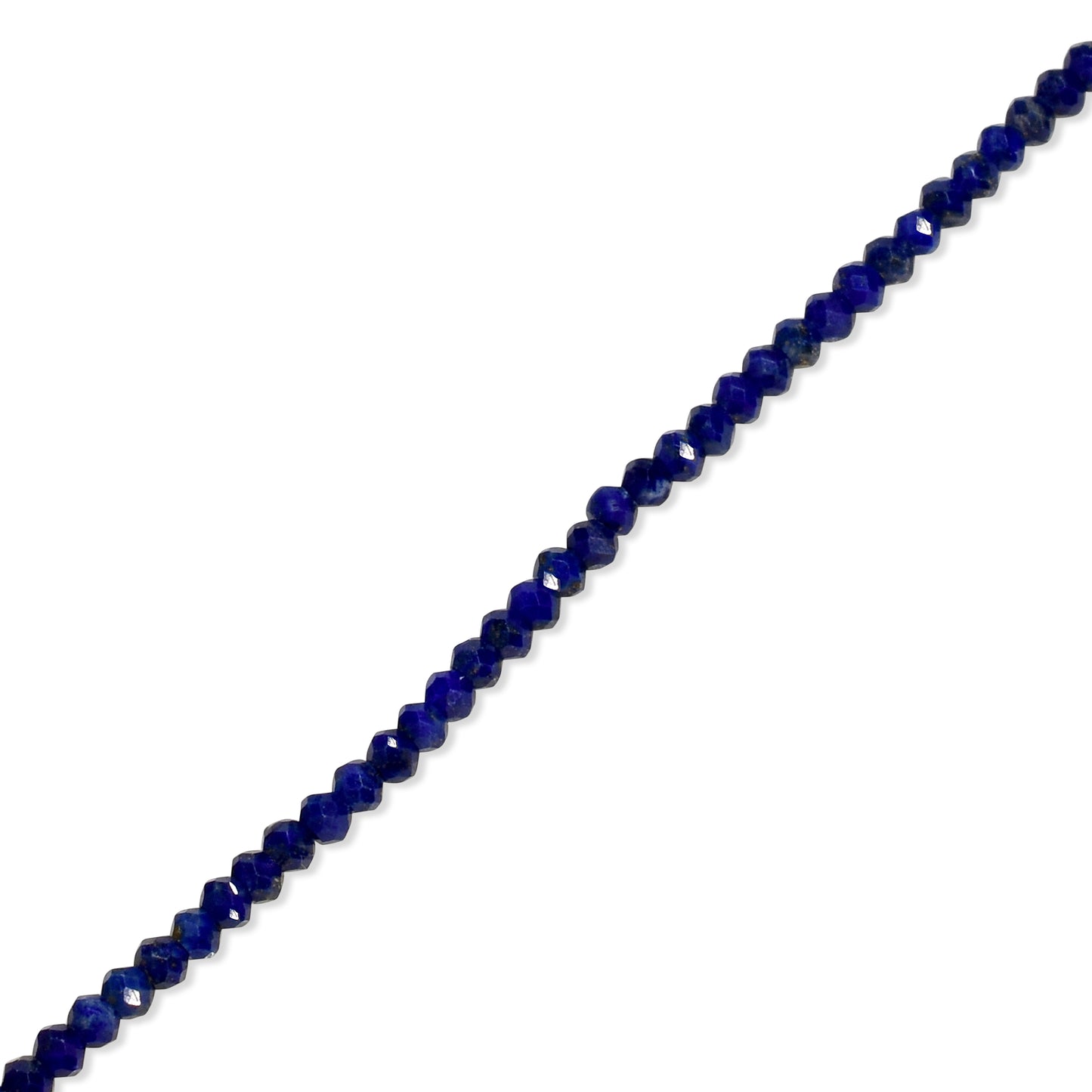 14k Lapis Faceted Round Bead Necklace