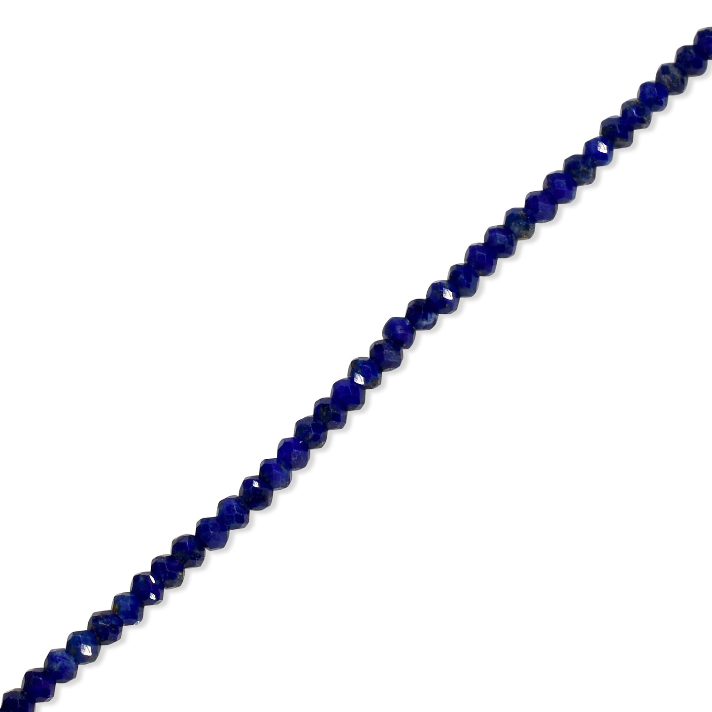 14k Yellow Faceted Round Bead Necklace