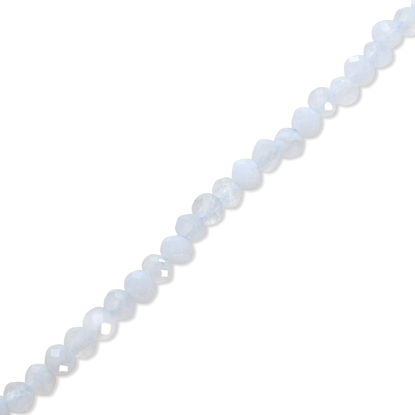 14k Yellow Faceted Round Bead Necklace