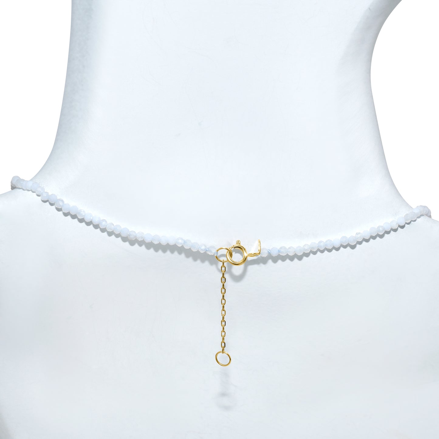 14k Yellow Faceted Round Bead Necklace