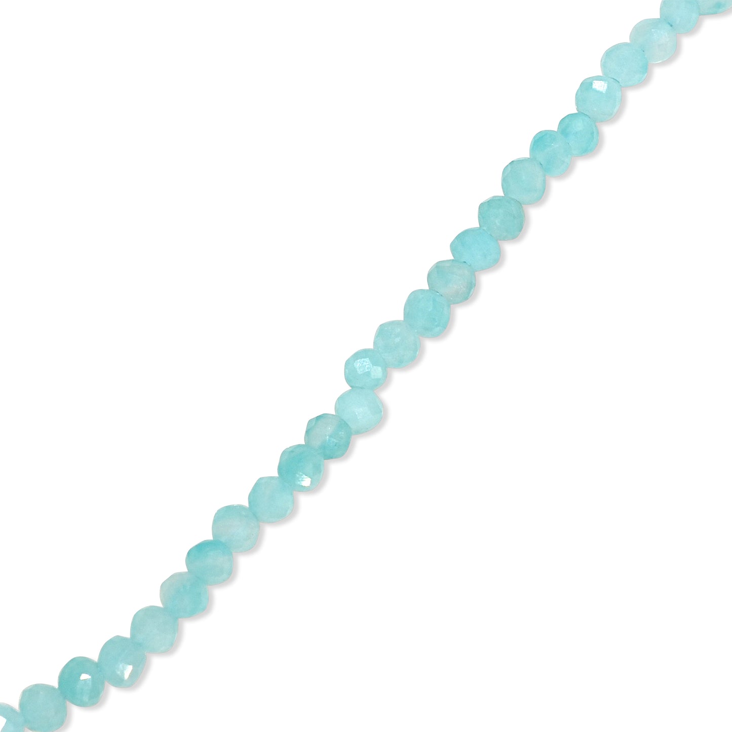 14k Amazonite Faceted Round Bead Necklace