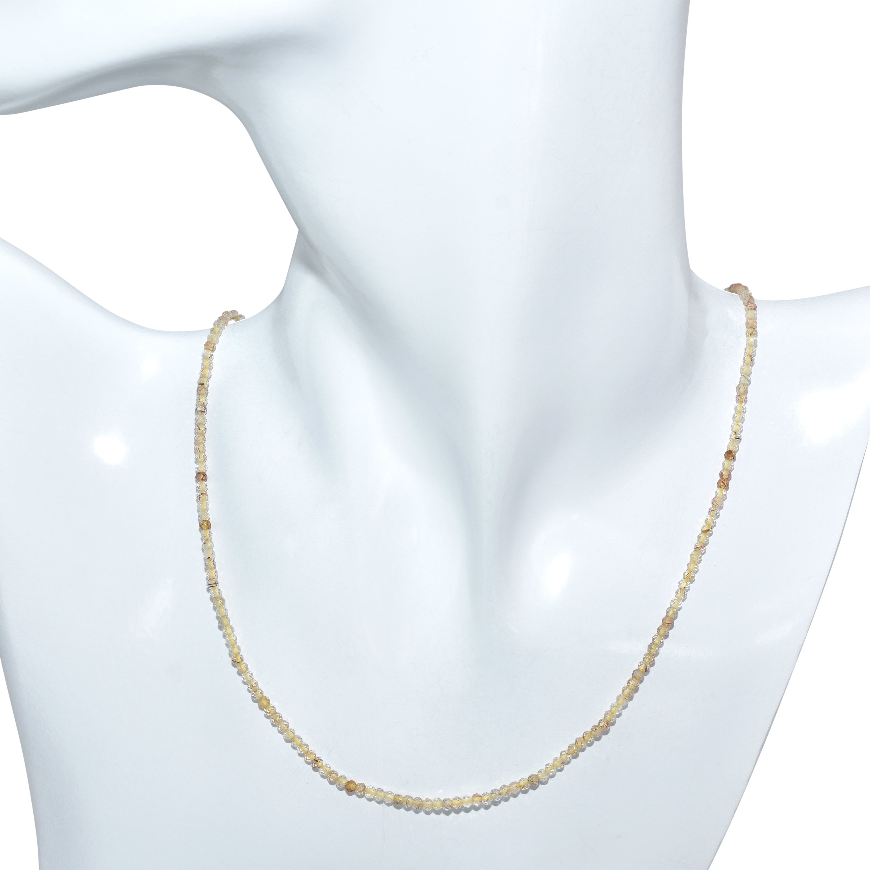 14k Faceted Round Bead Necklace