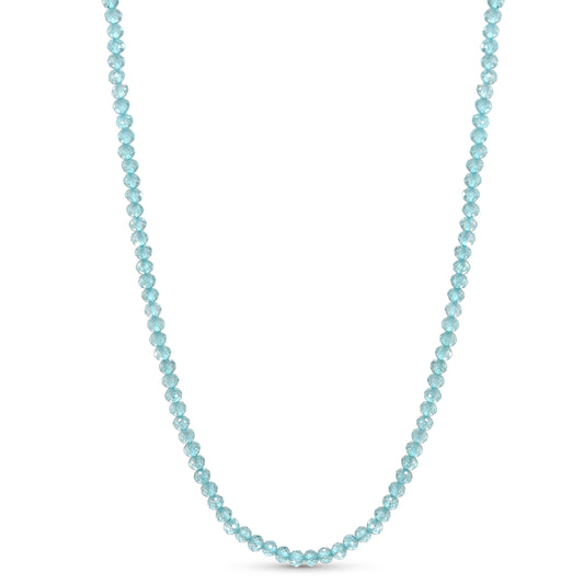 14k Apatite Faceted Round Bead Necklace