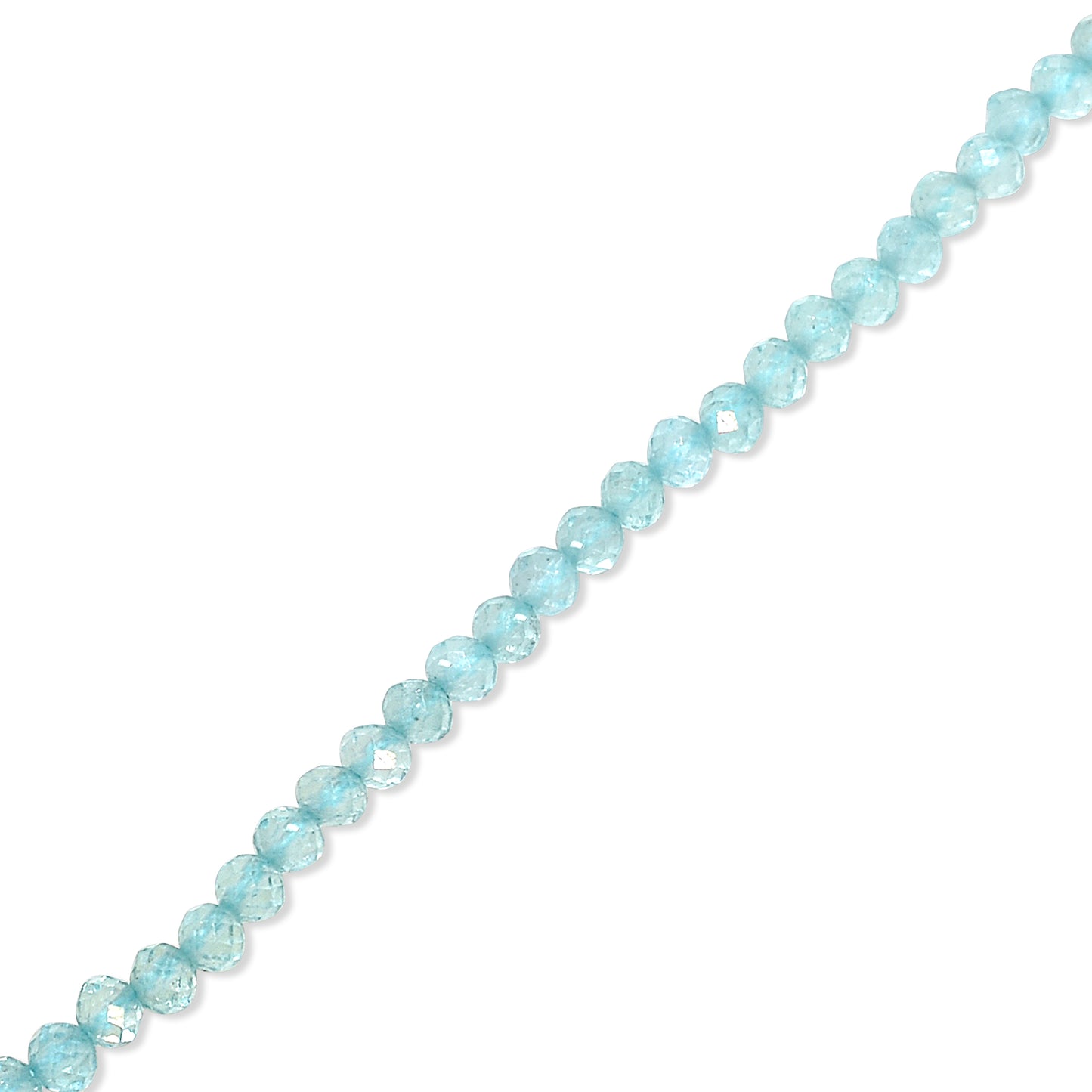 14k Apatite Faceted Round Bead Necklace