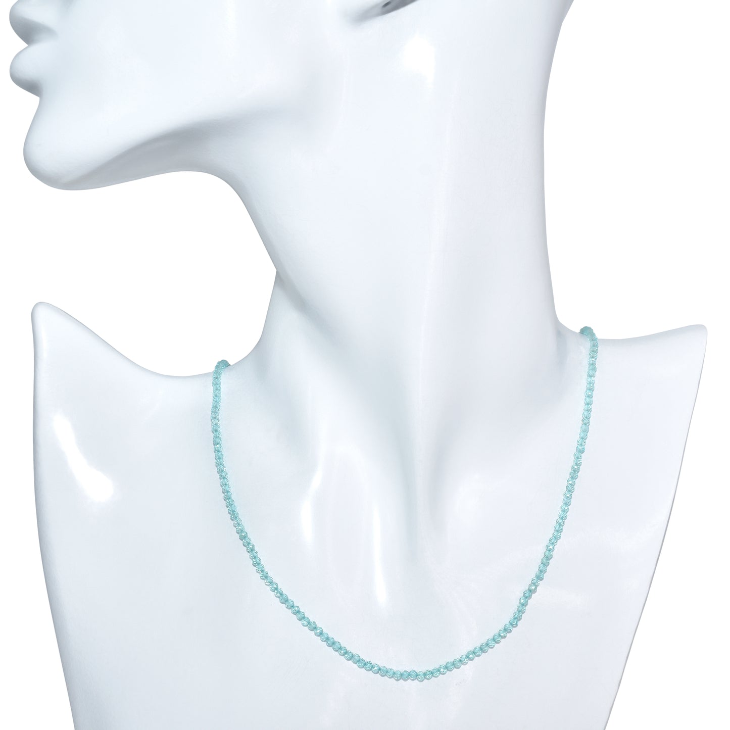 14k Apatite Faceted Round Bead Necklace