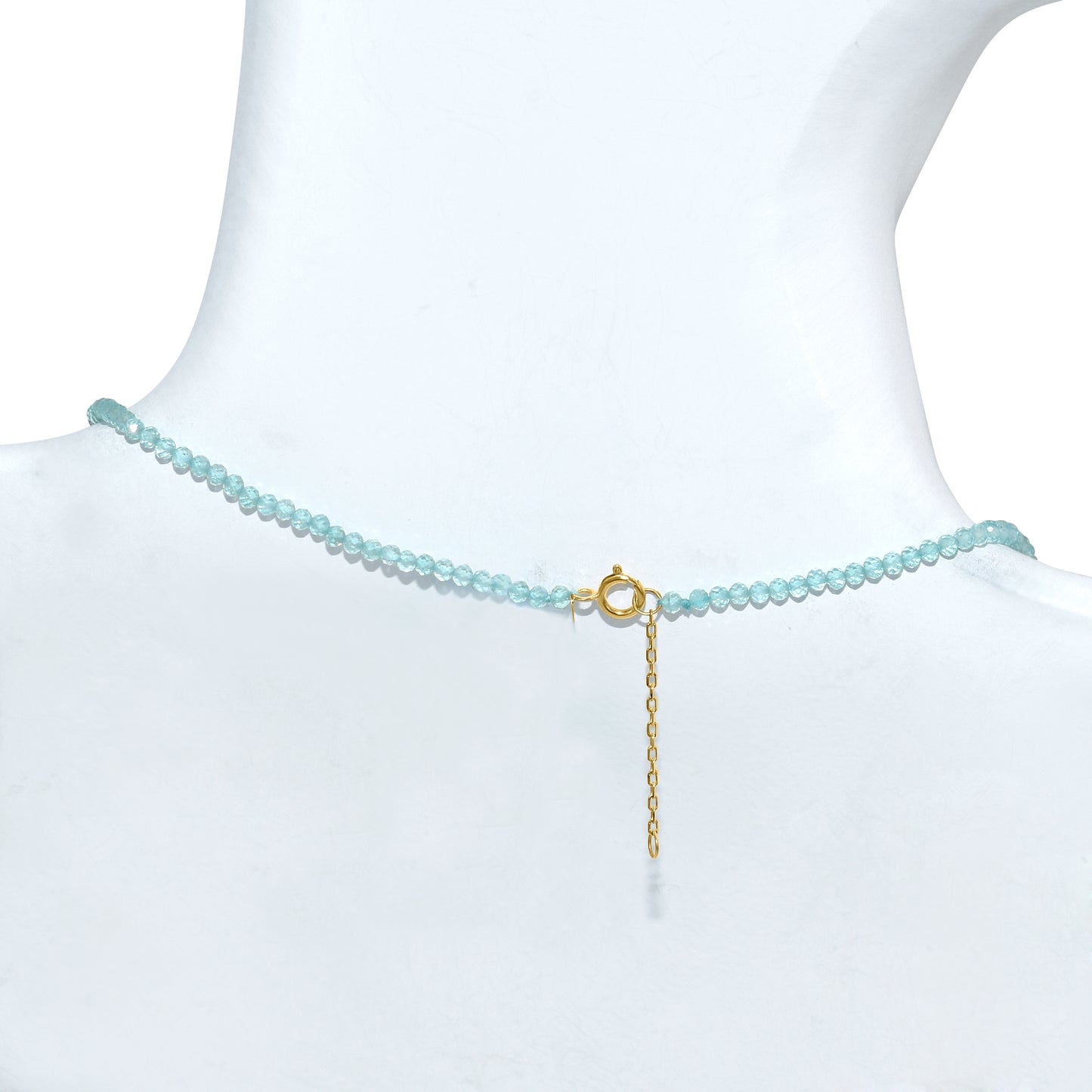 14k Yellow Faceted Round Bead Necklace