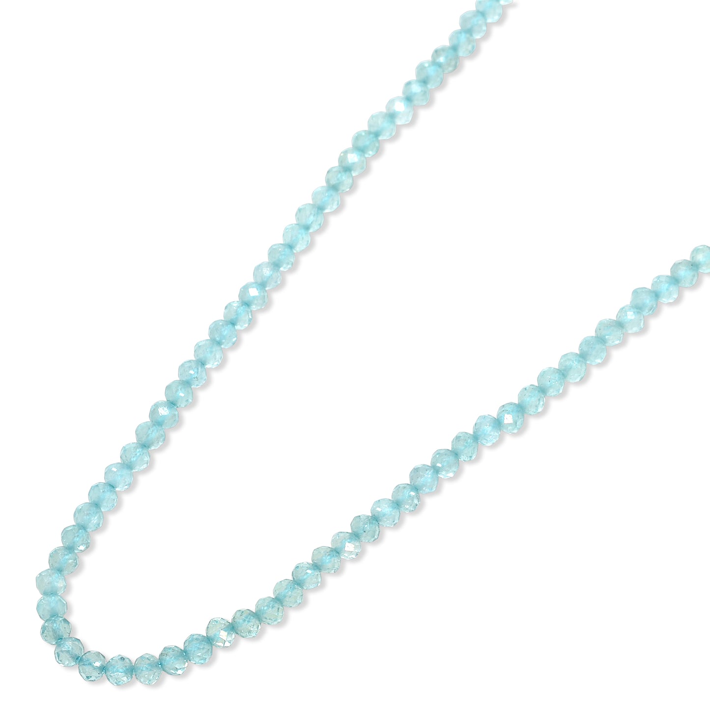 14k Yellow Faceted Round Bead Necklace