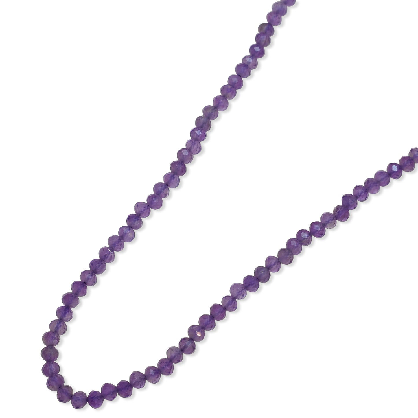 14k Yellow Faceted Round Bead Necklace