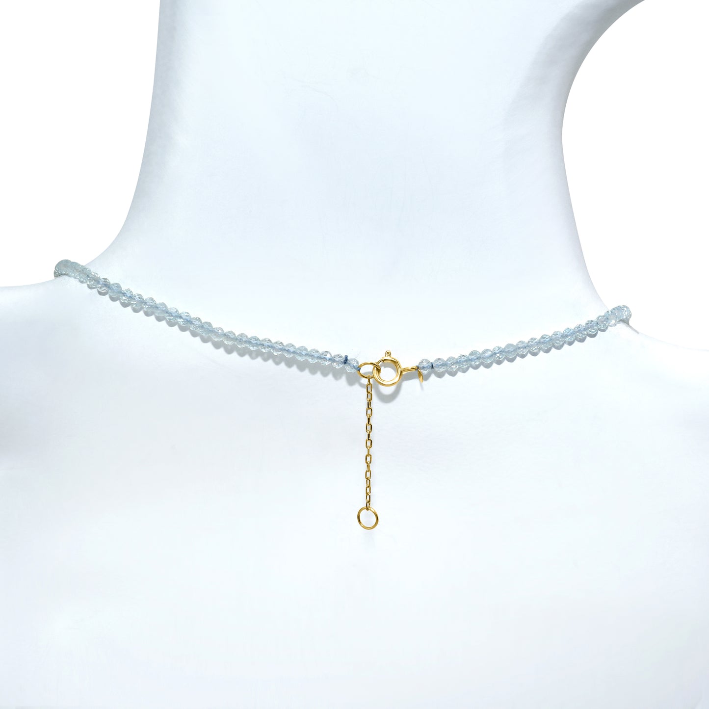 14k Gemstones Small Beads with Mix Pendant Necklace