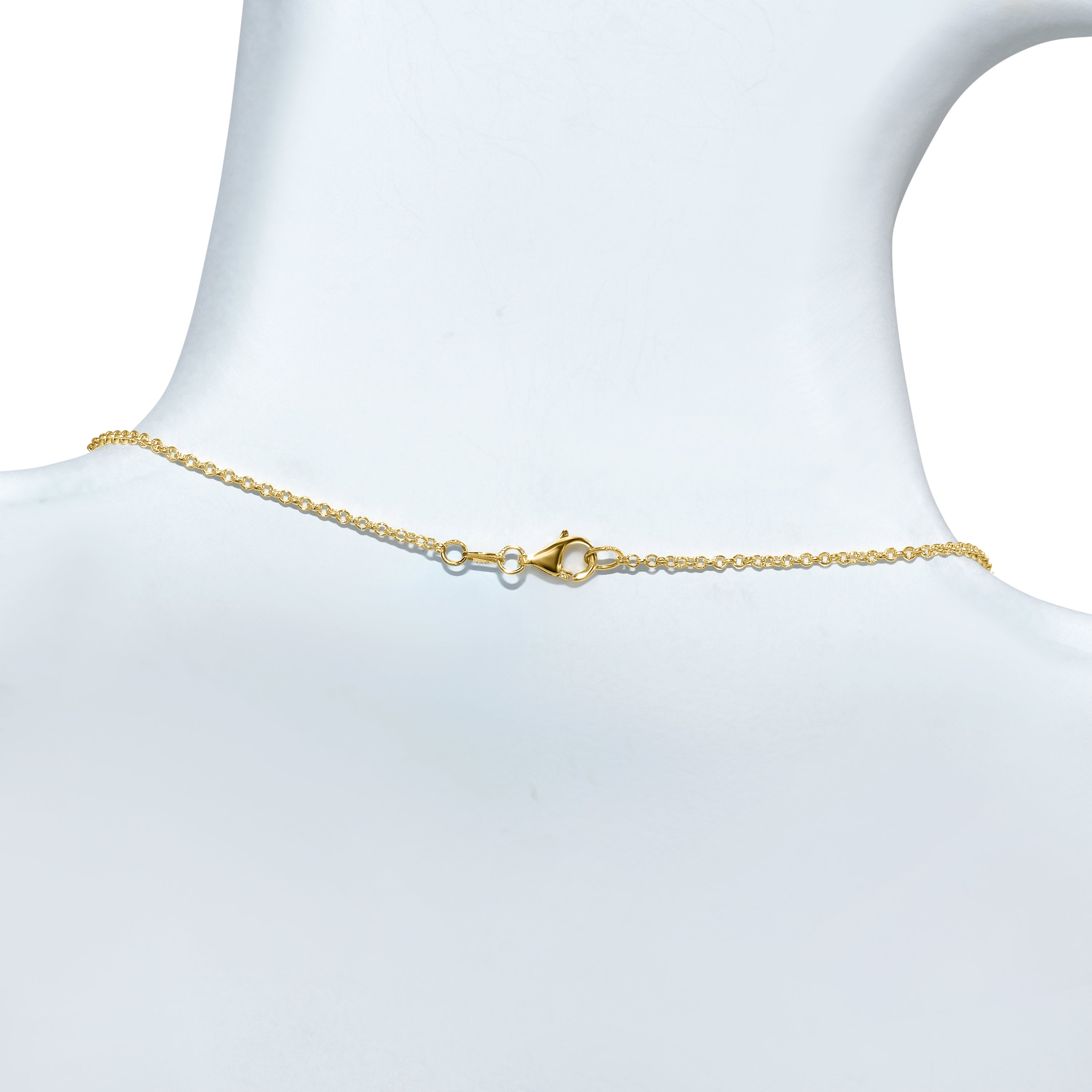 14k Multi Gemstone 5 Round Bezel Station Necklace