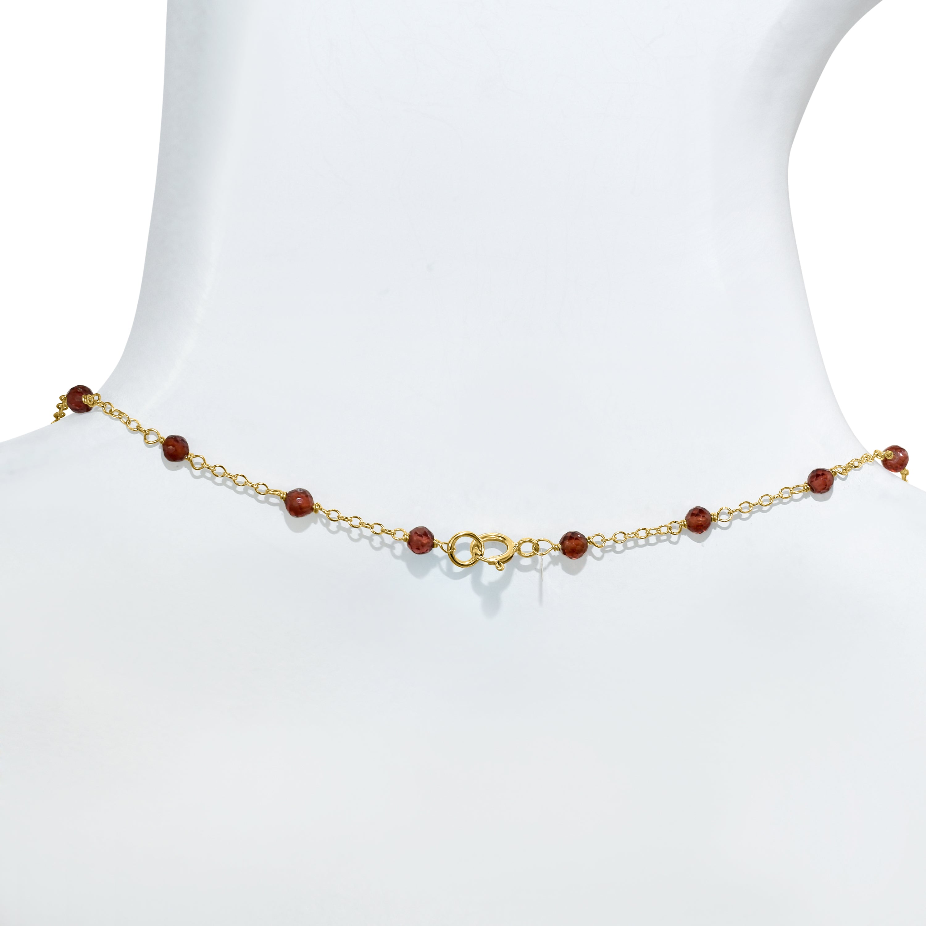 14k Yellow Gold Station Necklace