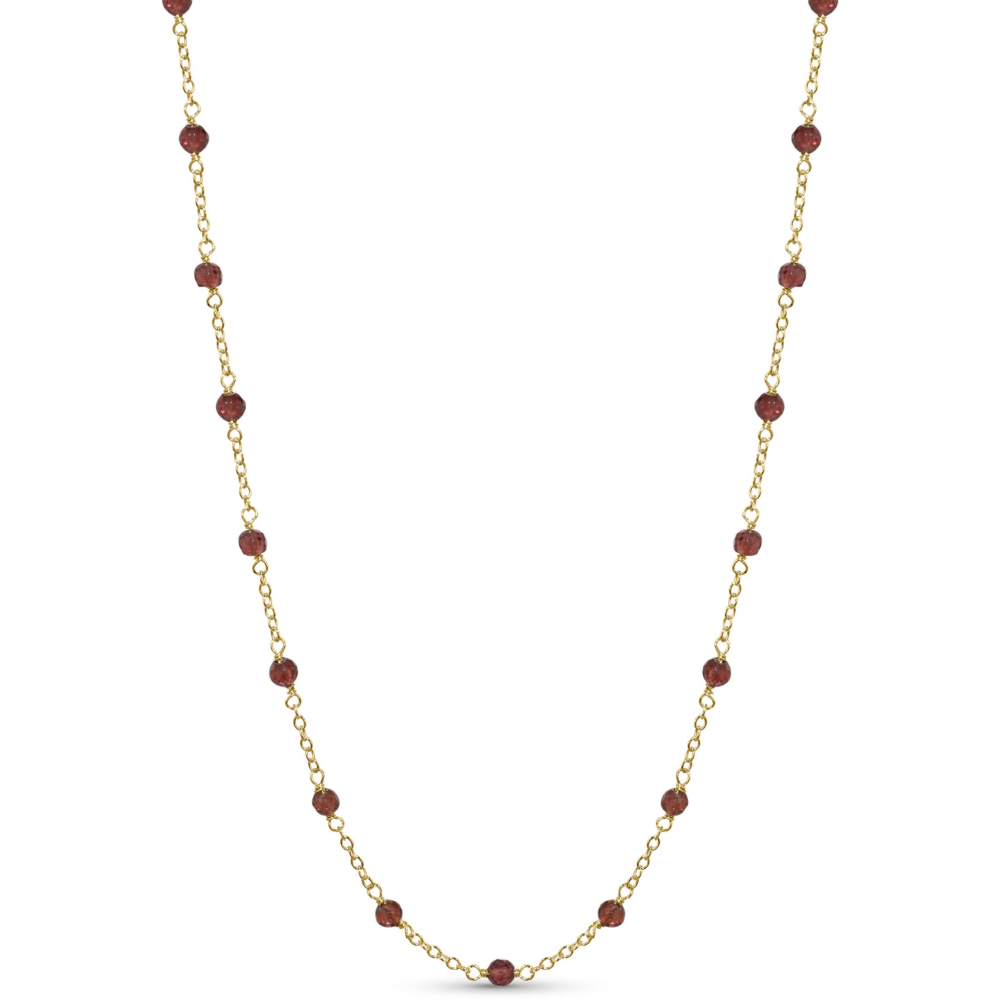 14k Yellow Station Necklace 17"