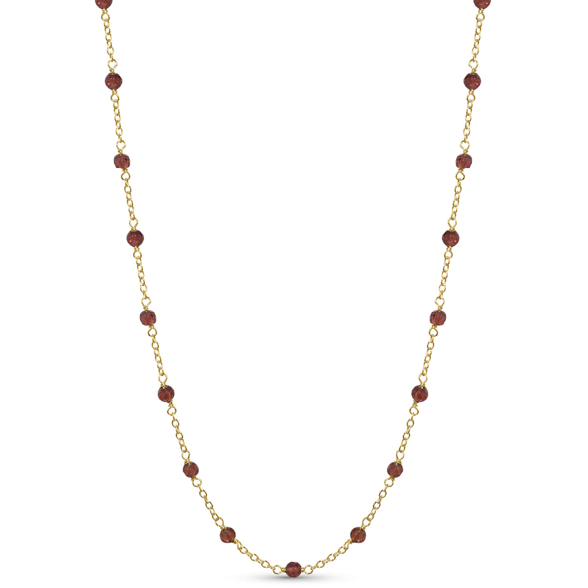14k Yellow Gold Station Necklace