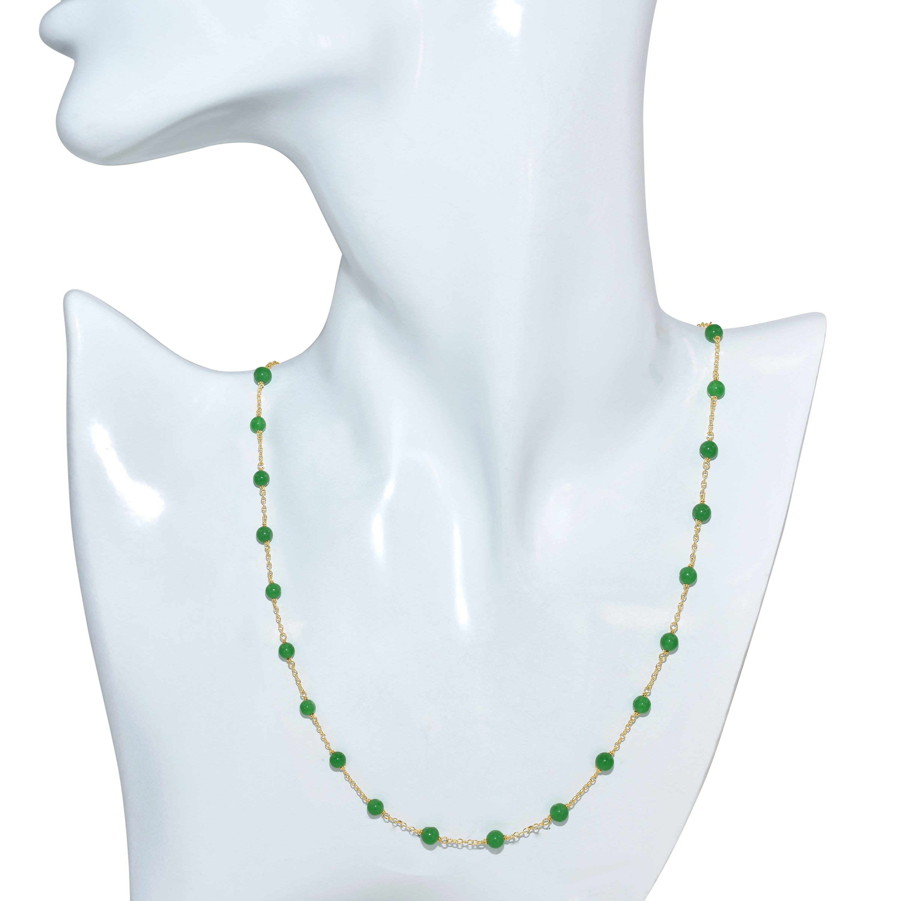 14k Yellow Gold Station Necklace