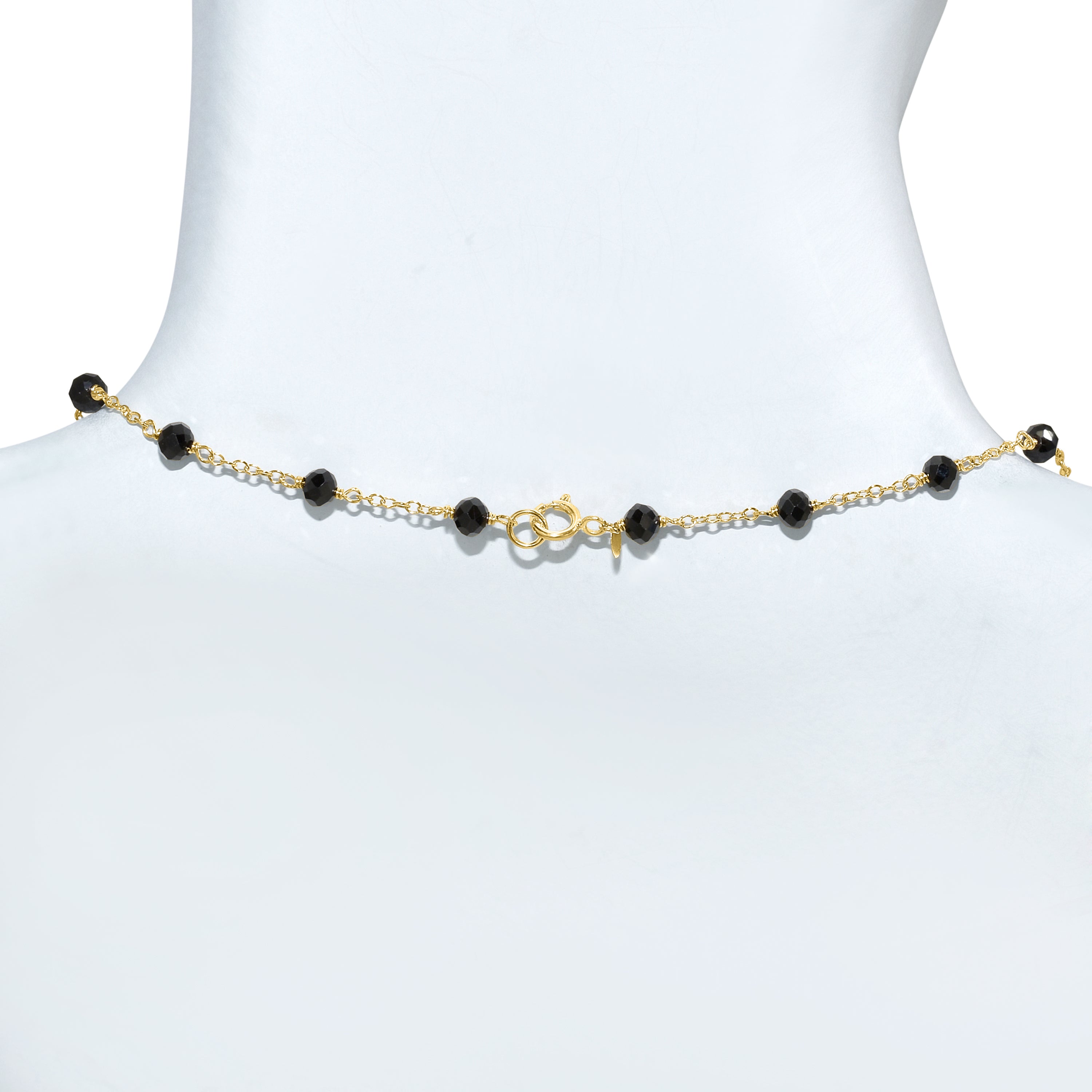 14k Yellow Gold Station Necklace