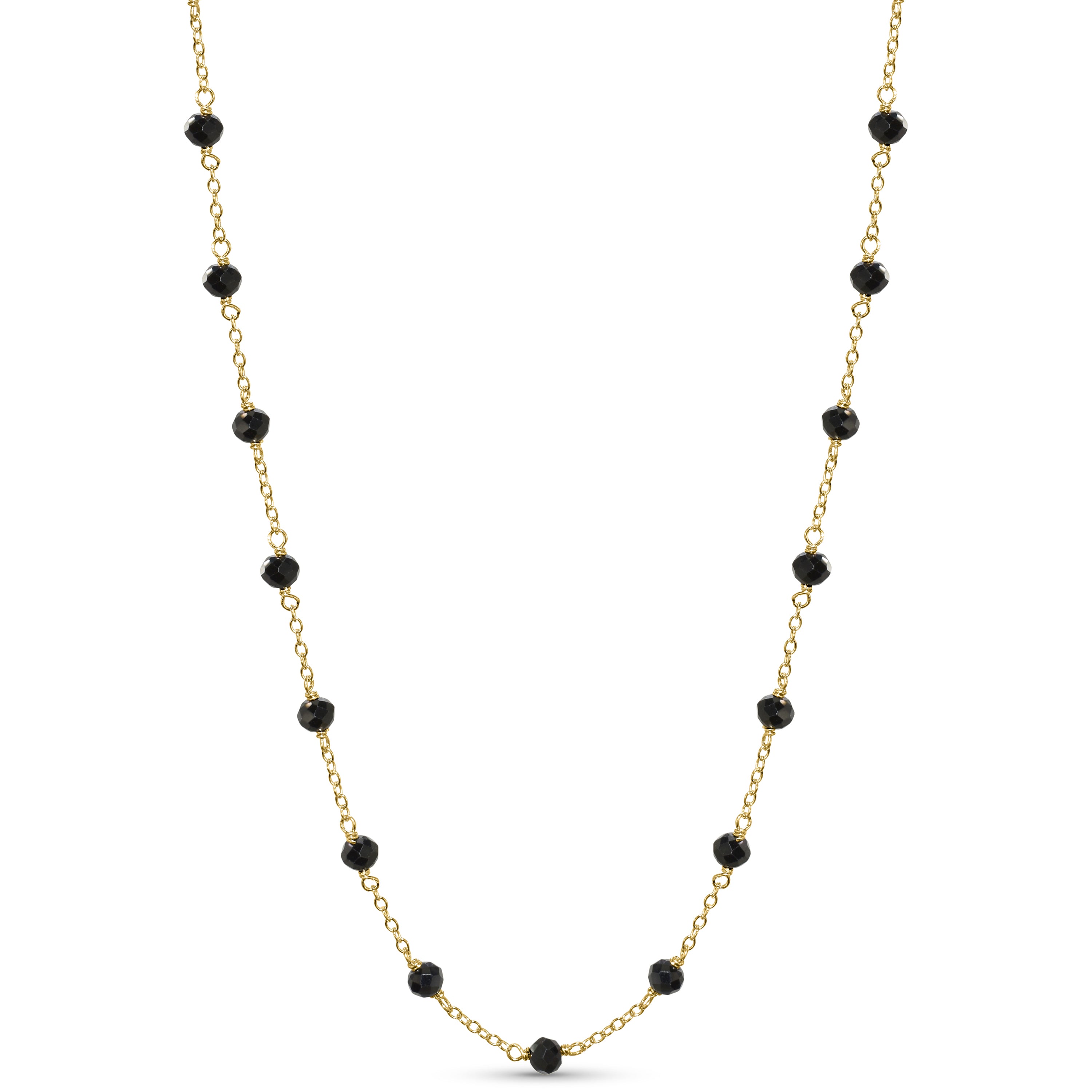 14k Yellow Gold Station Necklace