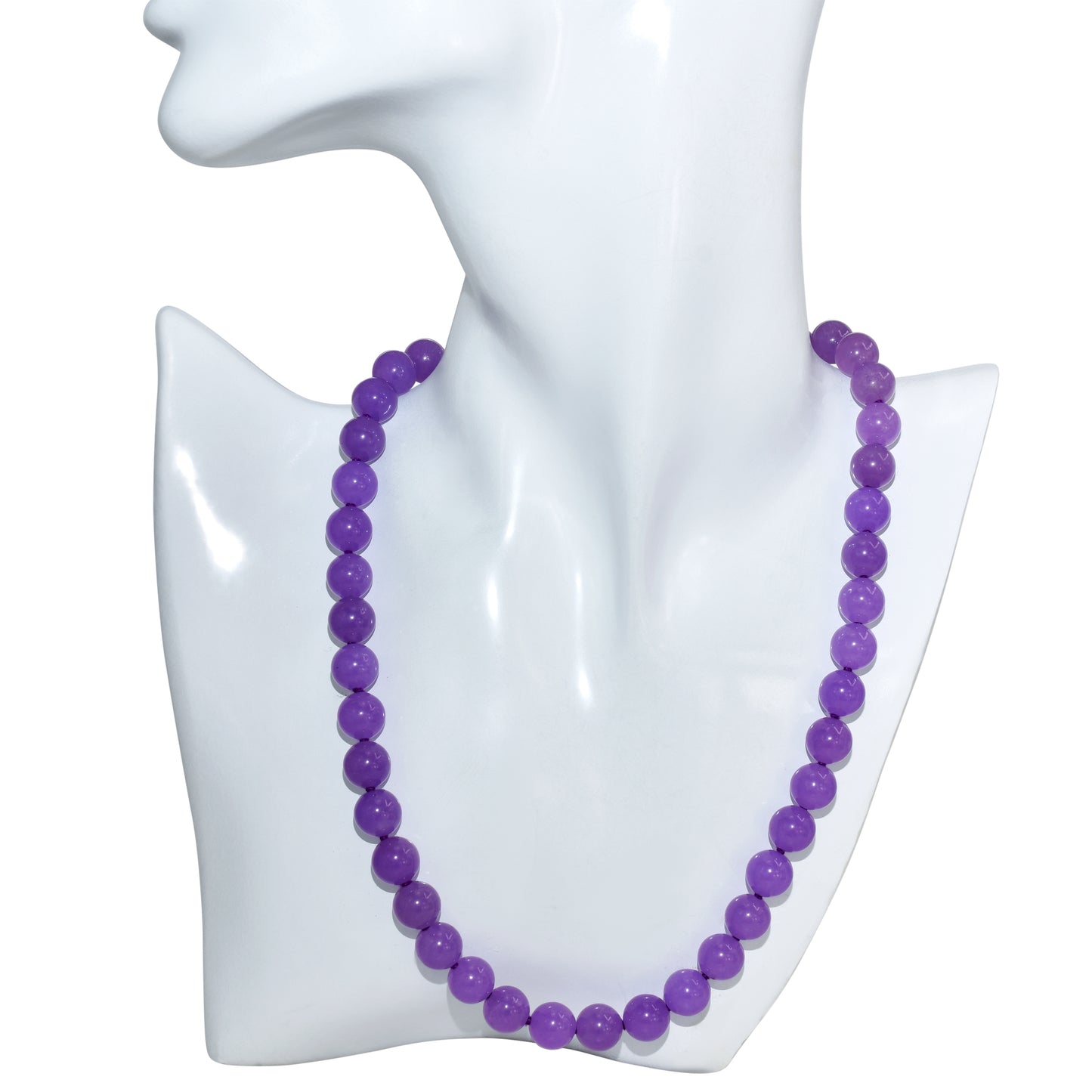 14k Lavender Jade Knotted Necklace