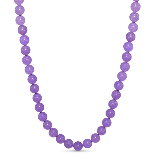 14k Lavender Jade Knotted Necklace