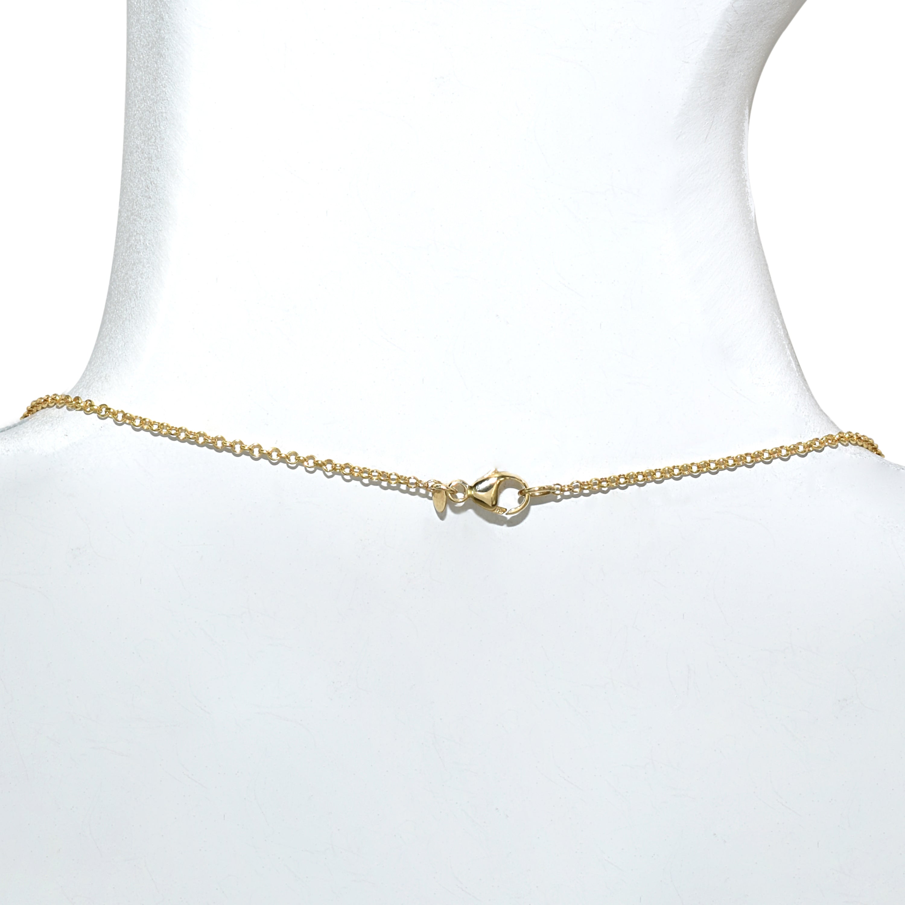 14k Swiss Blue Topaz Turquoise 5 Bezel Necklace