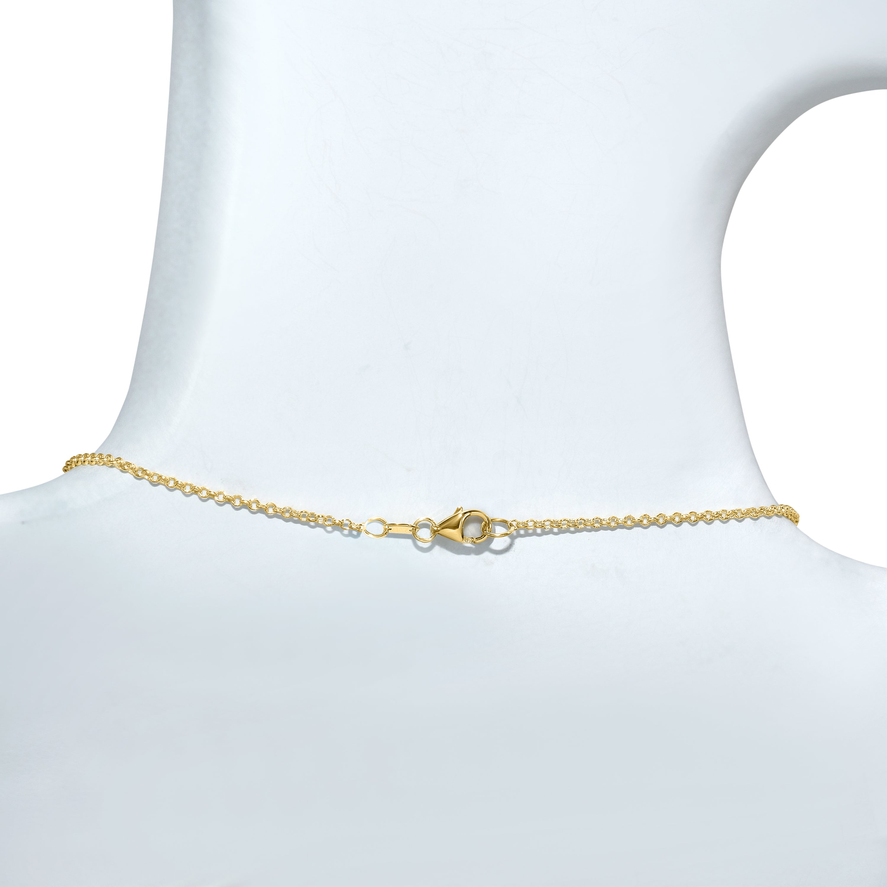 14k Turquoise 5 Round Bezel Necklace