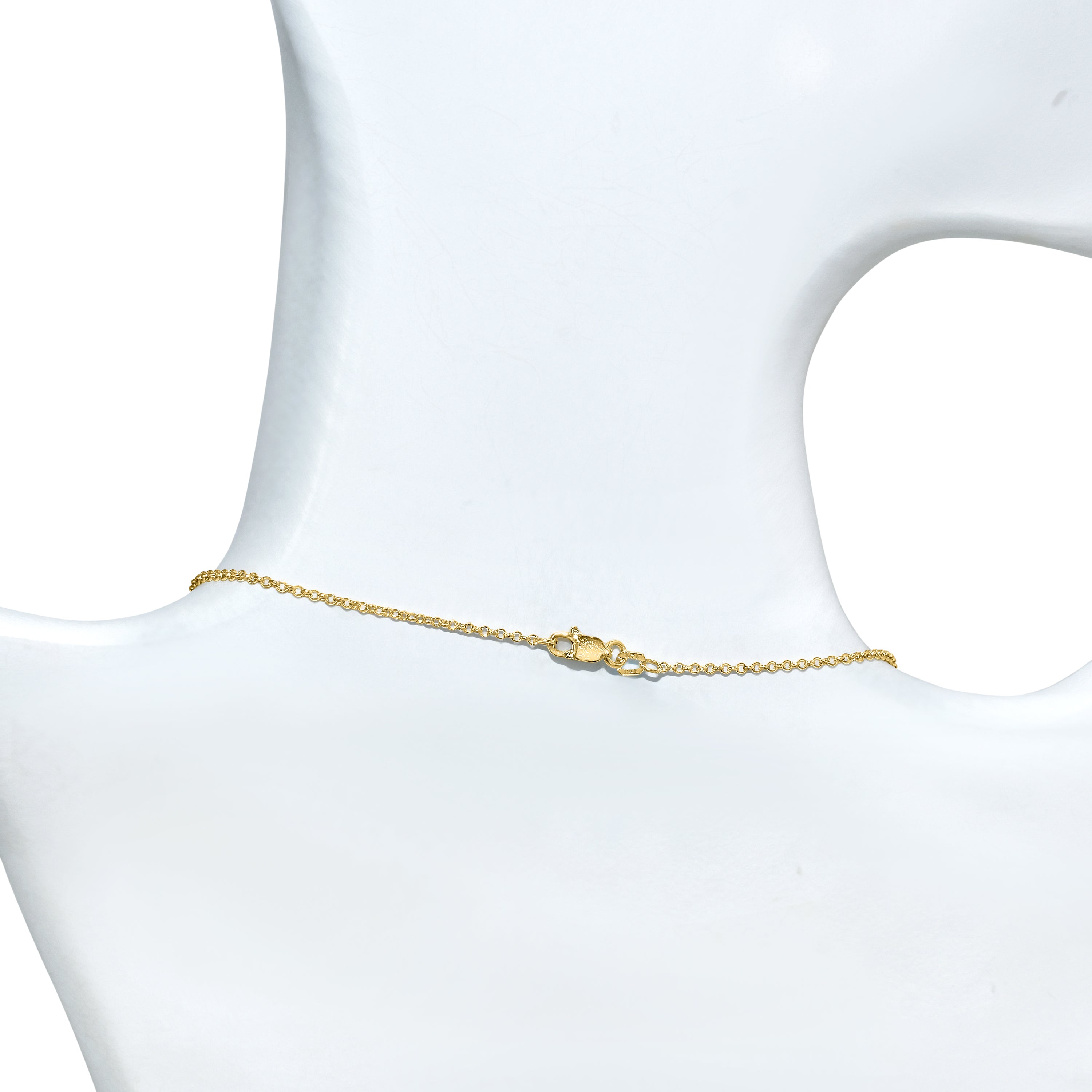 14k Green Jade 5 Bezel Necklace