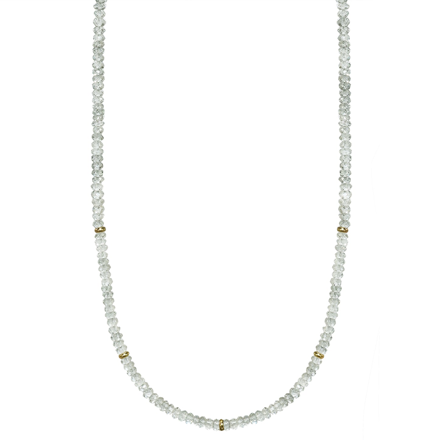 14k Gemstones and Gold Roundel Necklace