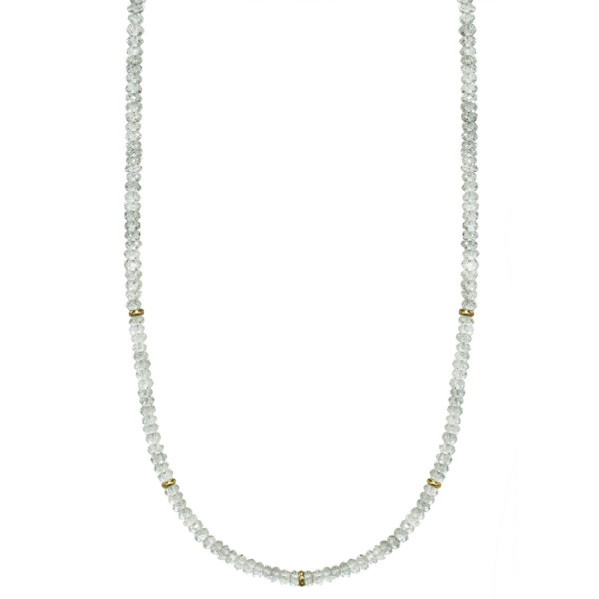14k Gemstones & Gold Roundel Necklace