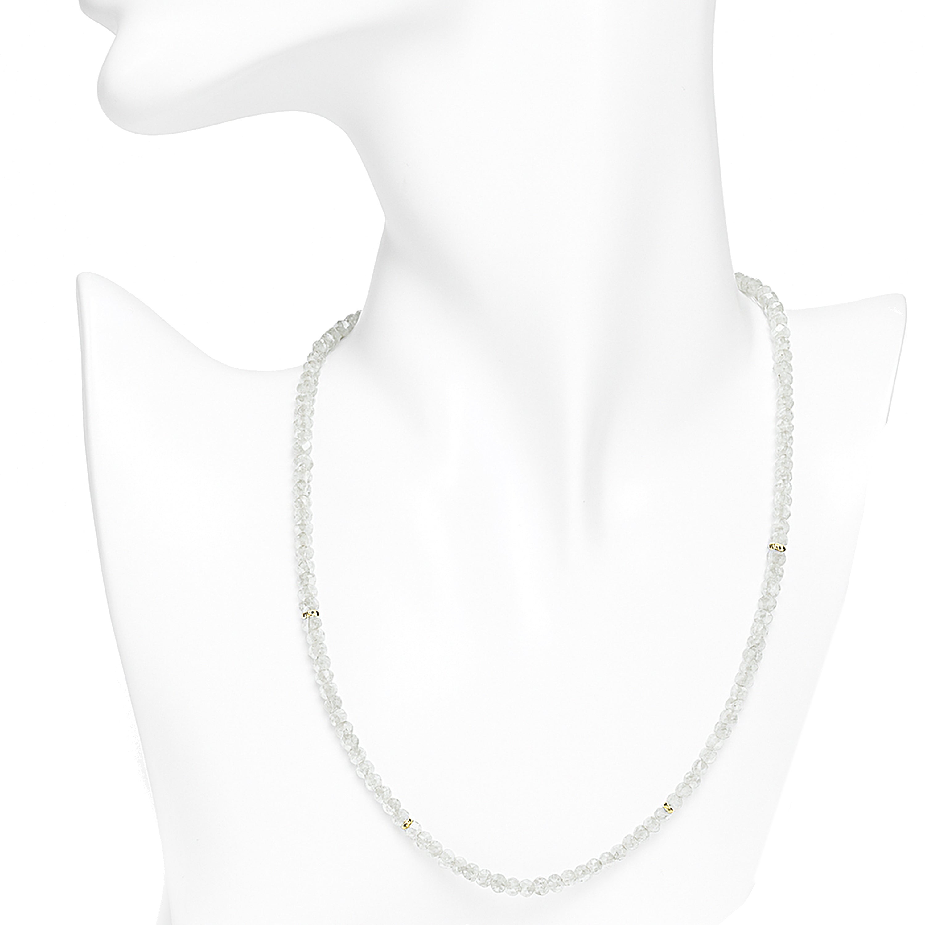 14k Gemstones & Gold Roundel Necklace