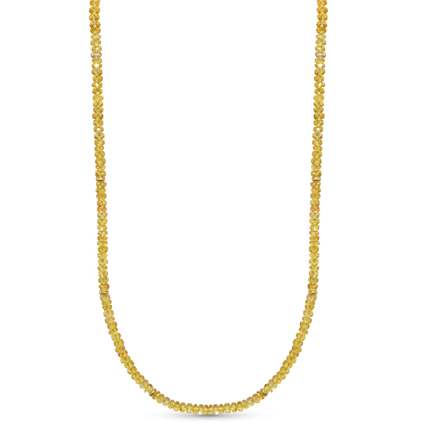 14k Gemstones and Gold Roundel Necklace