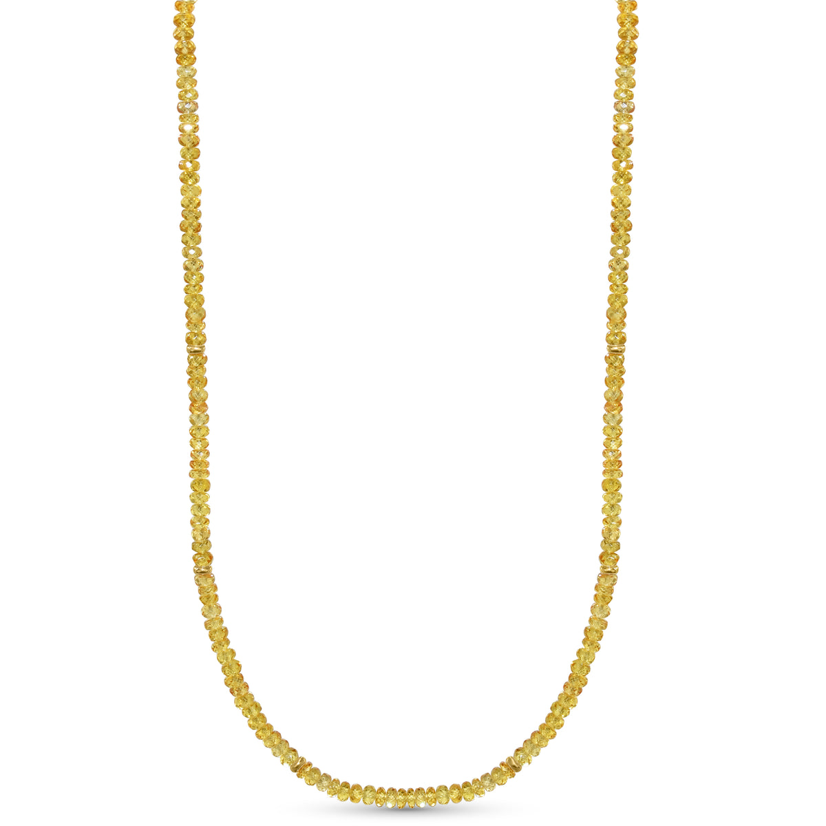 14k Gemstones & Gold Roundel Necklace