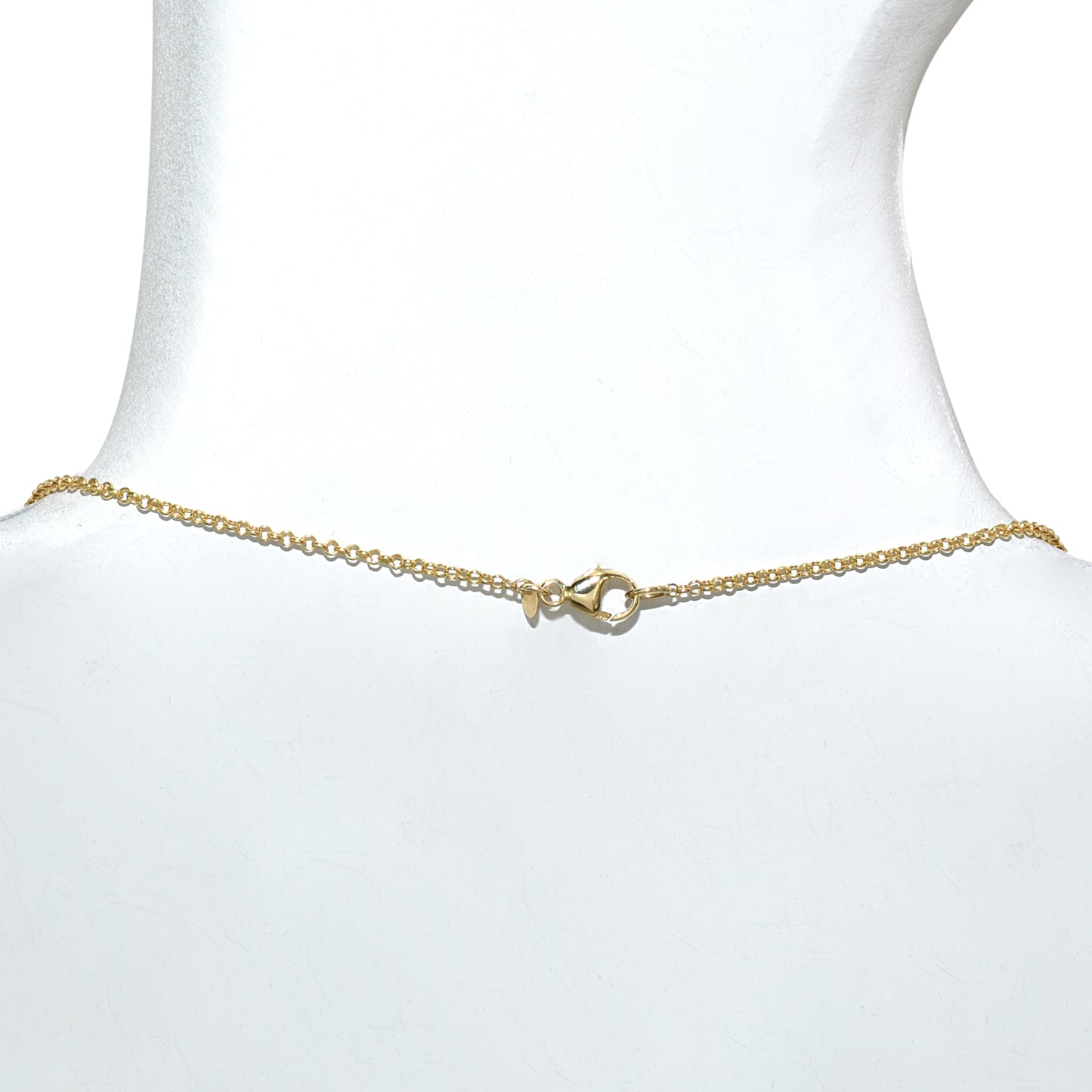 14k White Topaz Coin Fancy Station Necklace