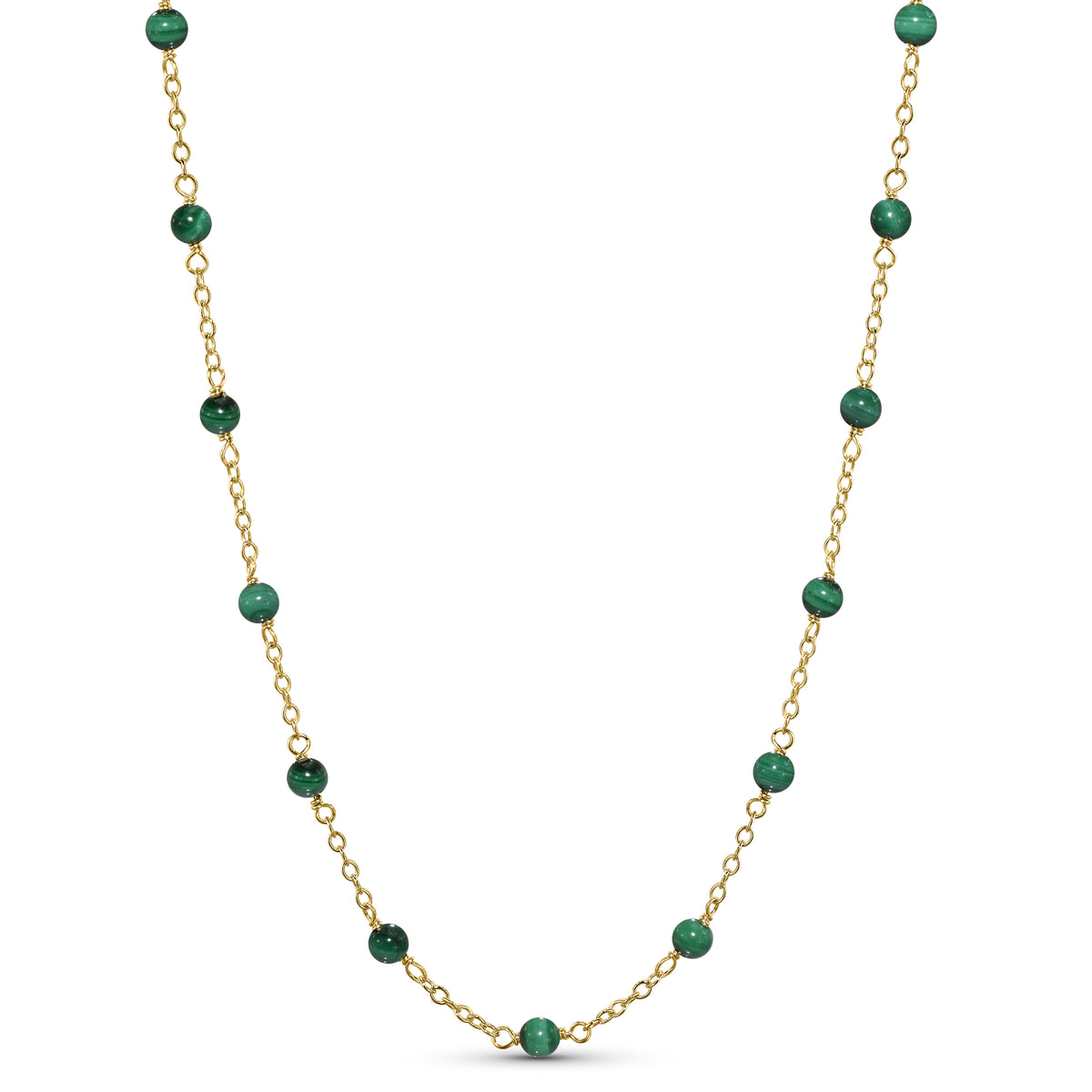 14k Yellow Gold Station Necklace
